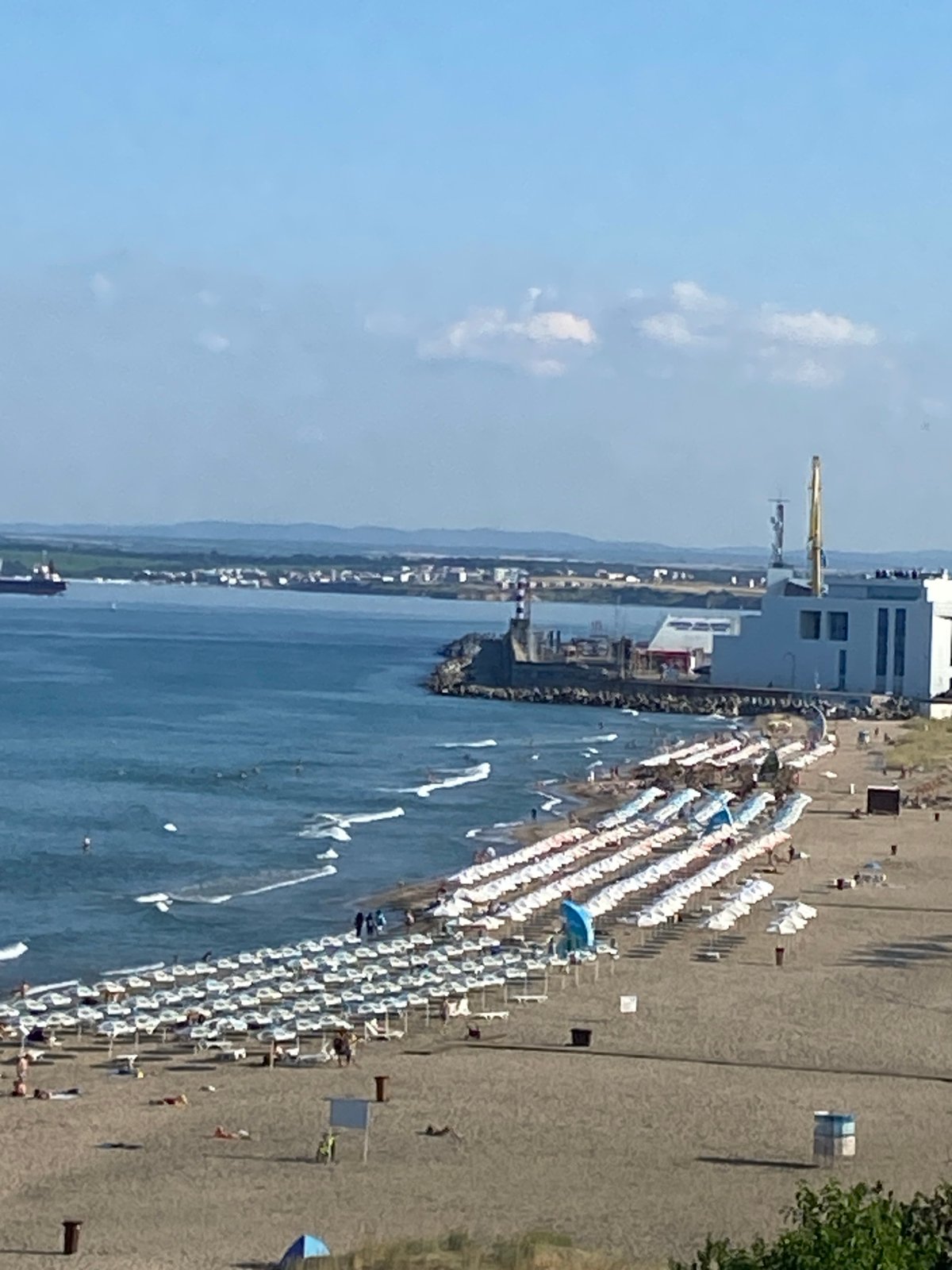 Sunny afternoon on Burgas's Black Sea beachfront promenade