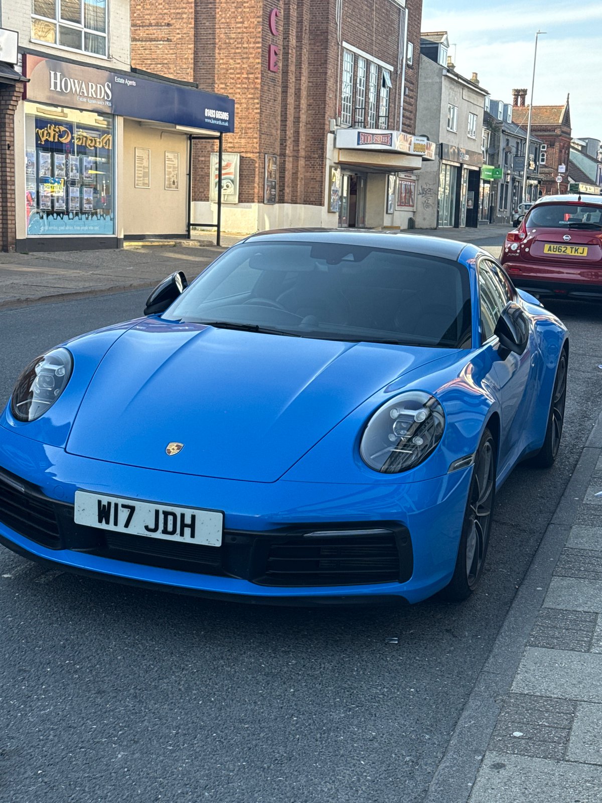 Blue Porsche spotted parked on Great Yarmouth street