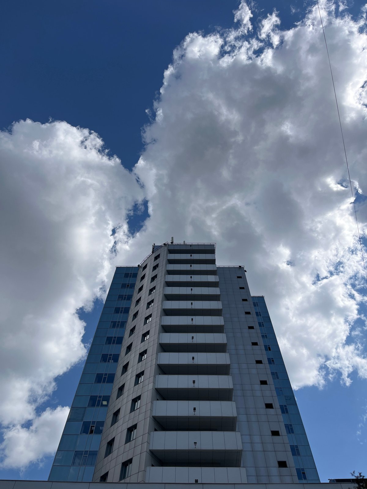 Modern building photographed in Krasnoyarsk, Russia