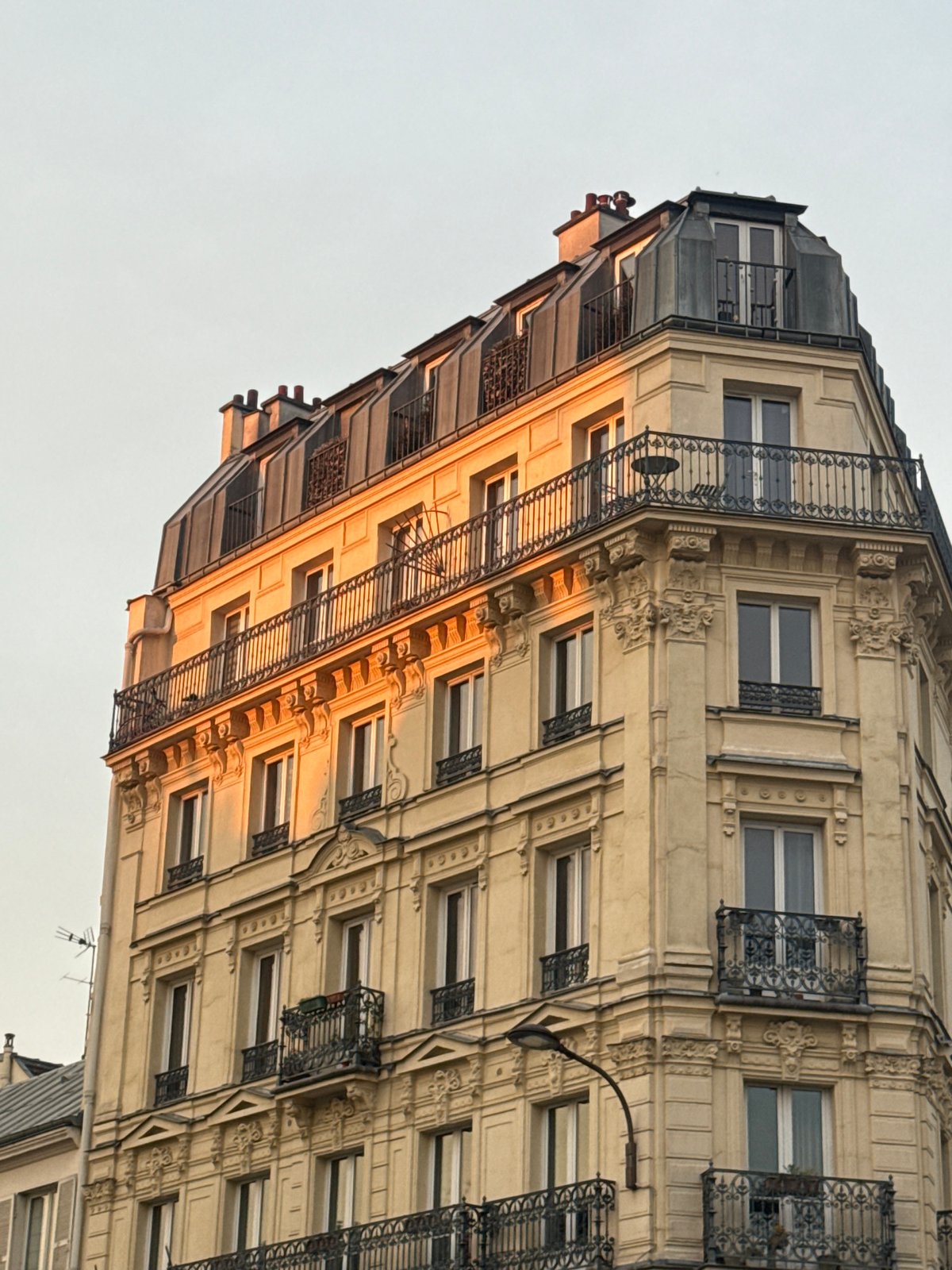 Evening Paris street scenes captured near city center