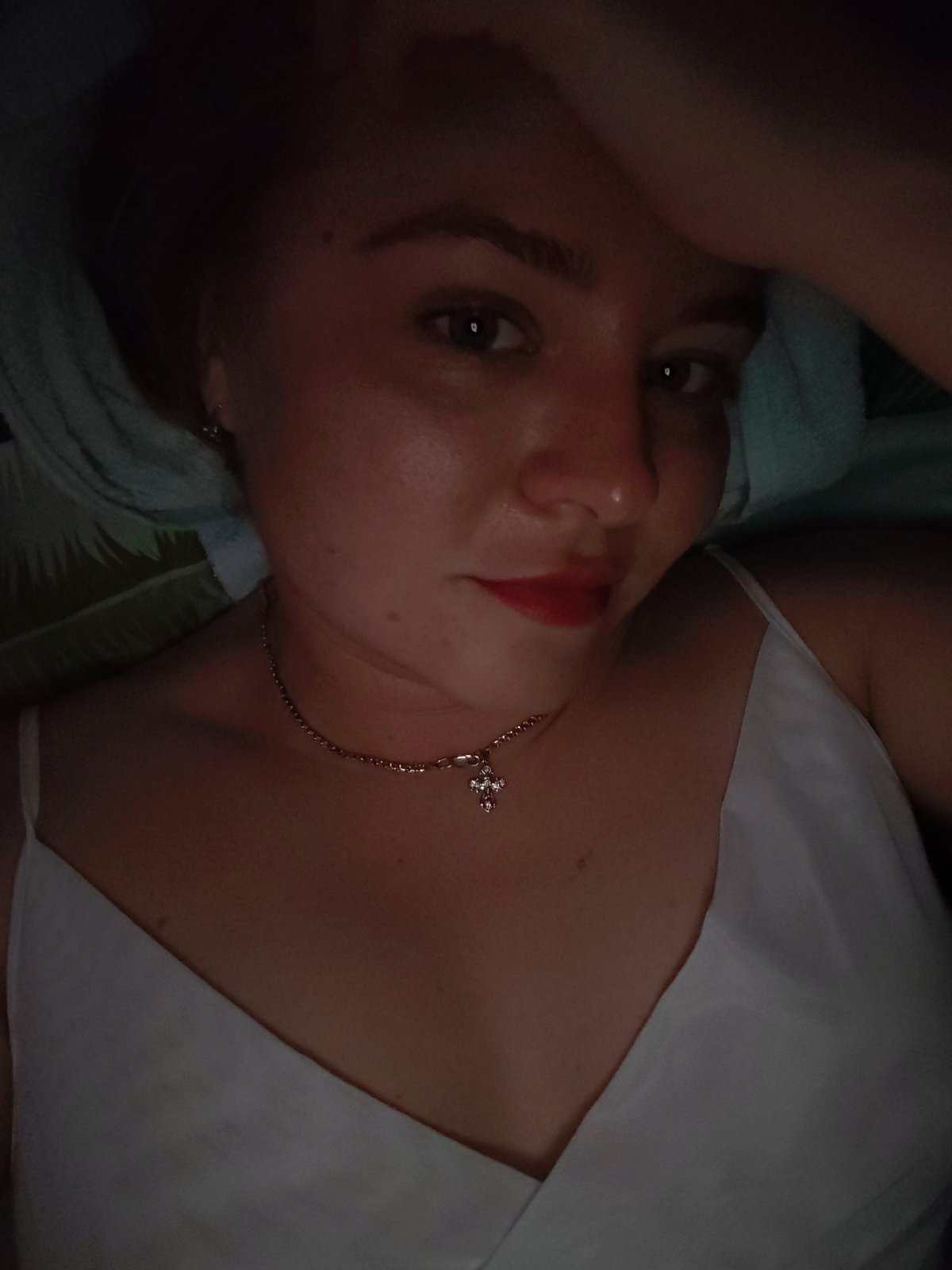 Woman resting captured in dual memories in Izhevsk