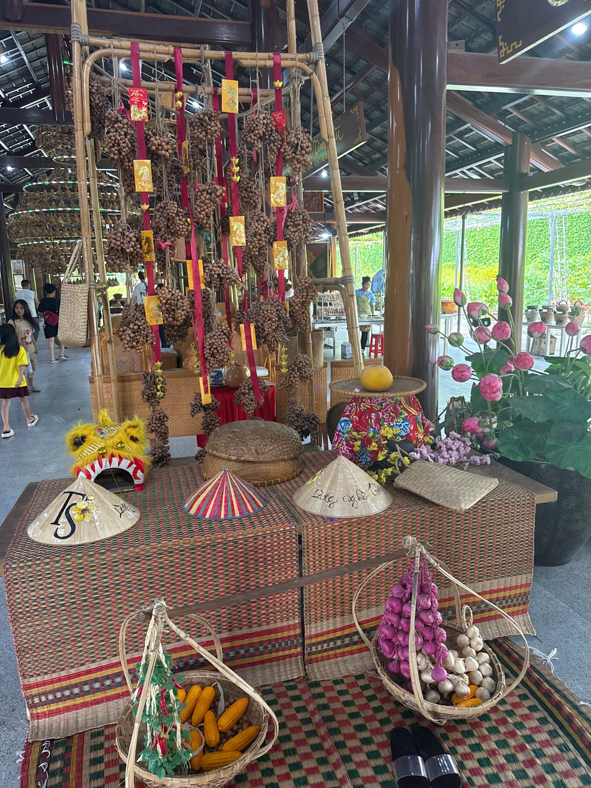 Nha Trang craft complex: rattan art, local goods, and food stalls