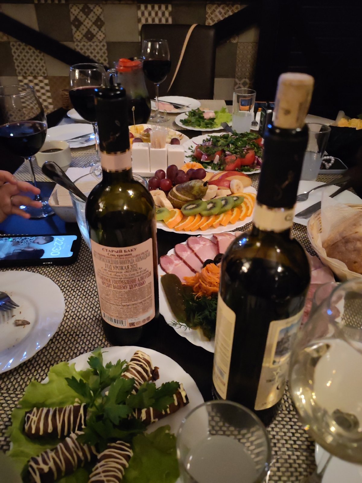 Evening dining gathering captured in Izhevsk, Russia