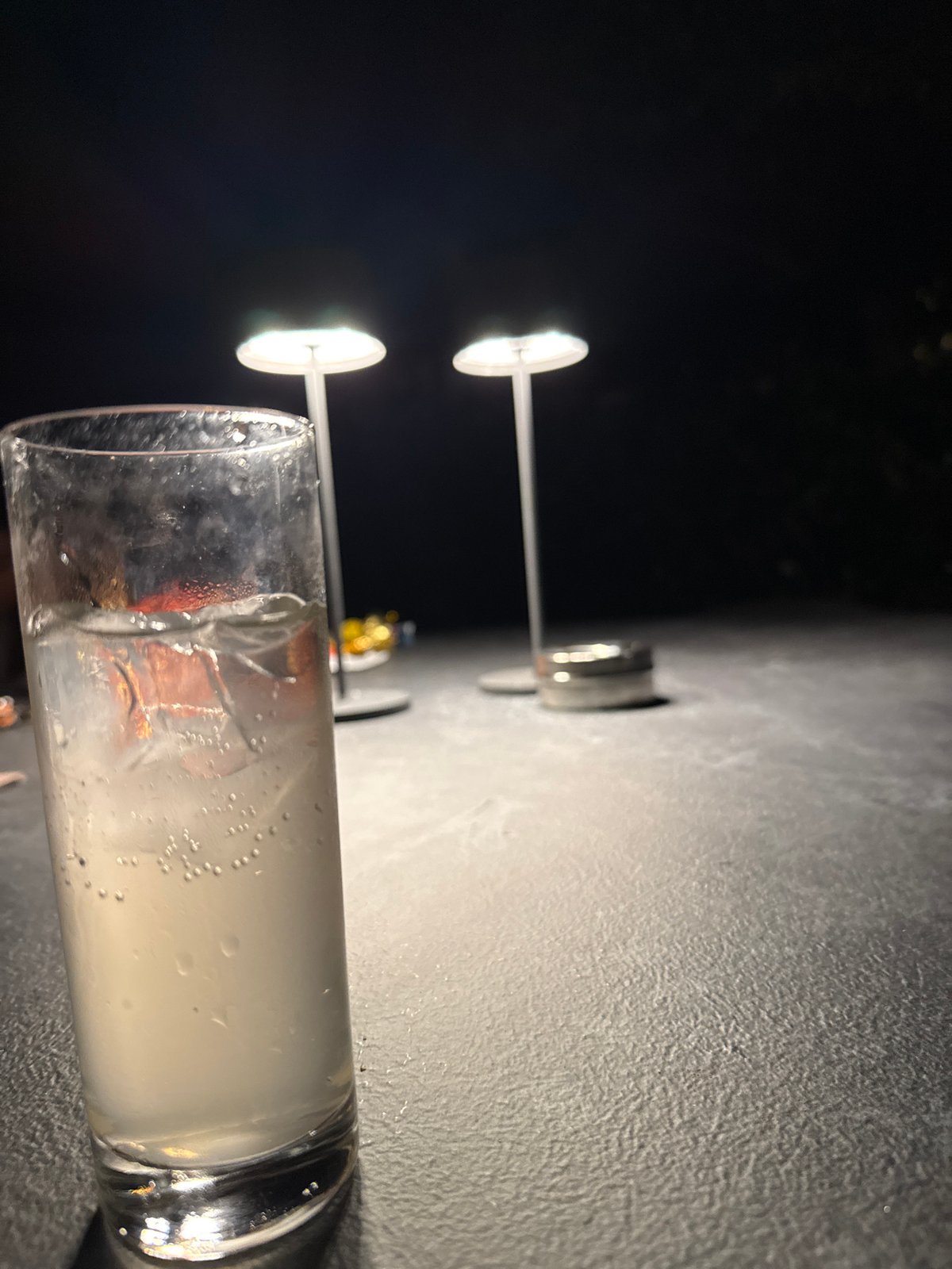 Evening beverage moment captured in Castel Gandolfo