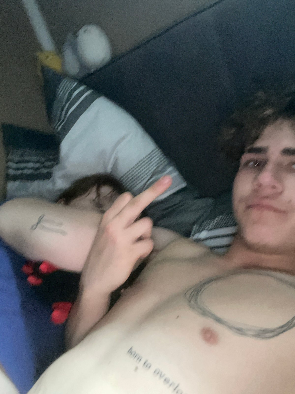 Intimate moment captured in German bedroom setting