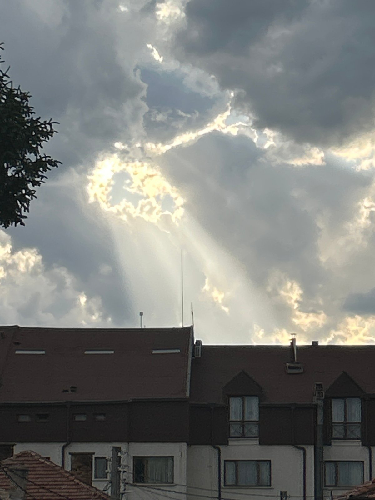 Dramatic sky observed over Bansko, Bulgaria