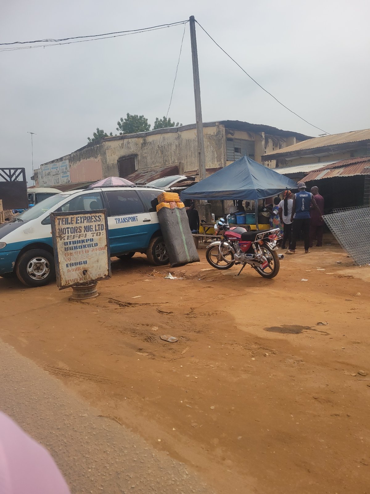 Morning street activity captured in Keffi Nigeria commercial district