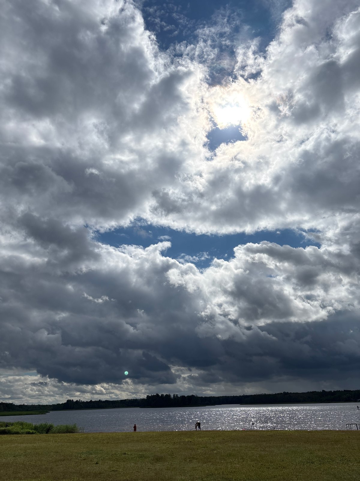 Afternoon at a Belarusian lake on a moody summer day