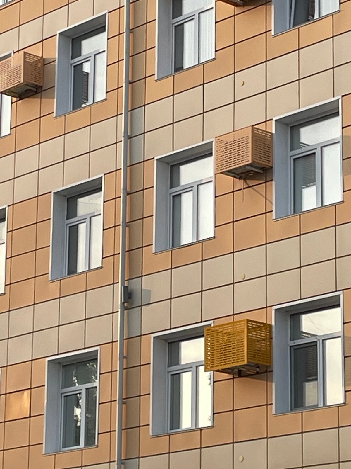 Soviet-era apartment facades in central Omsk
