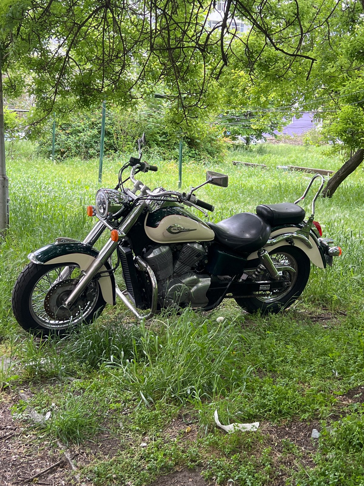 Motorcycle spotted in overgrown field near Burgas, Bulgaria