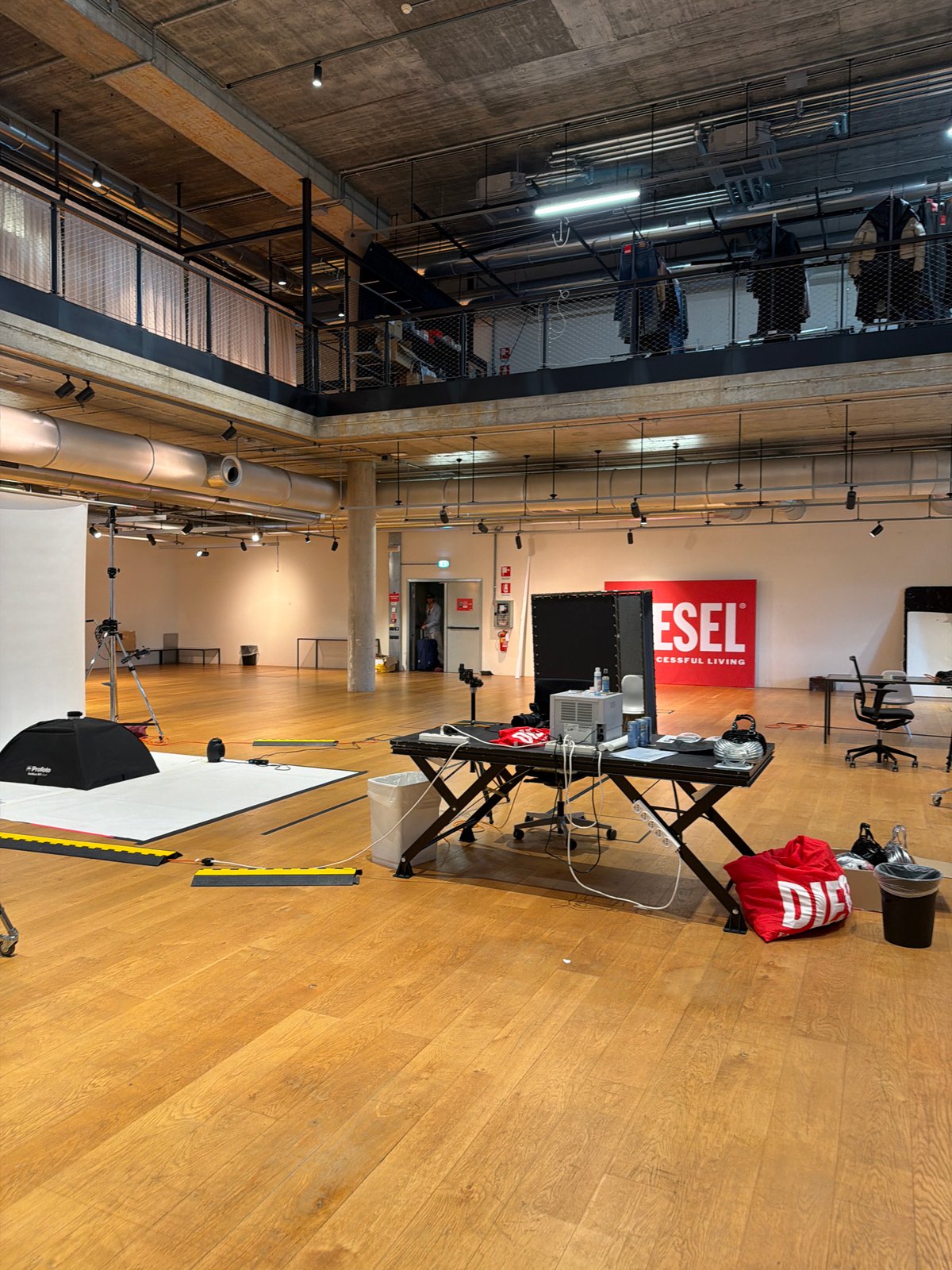 Large studio or warehouse space documented in Mirabella, Italy