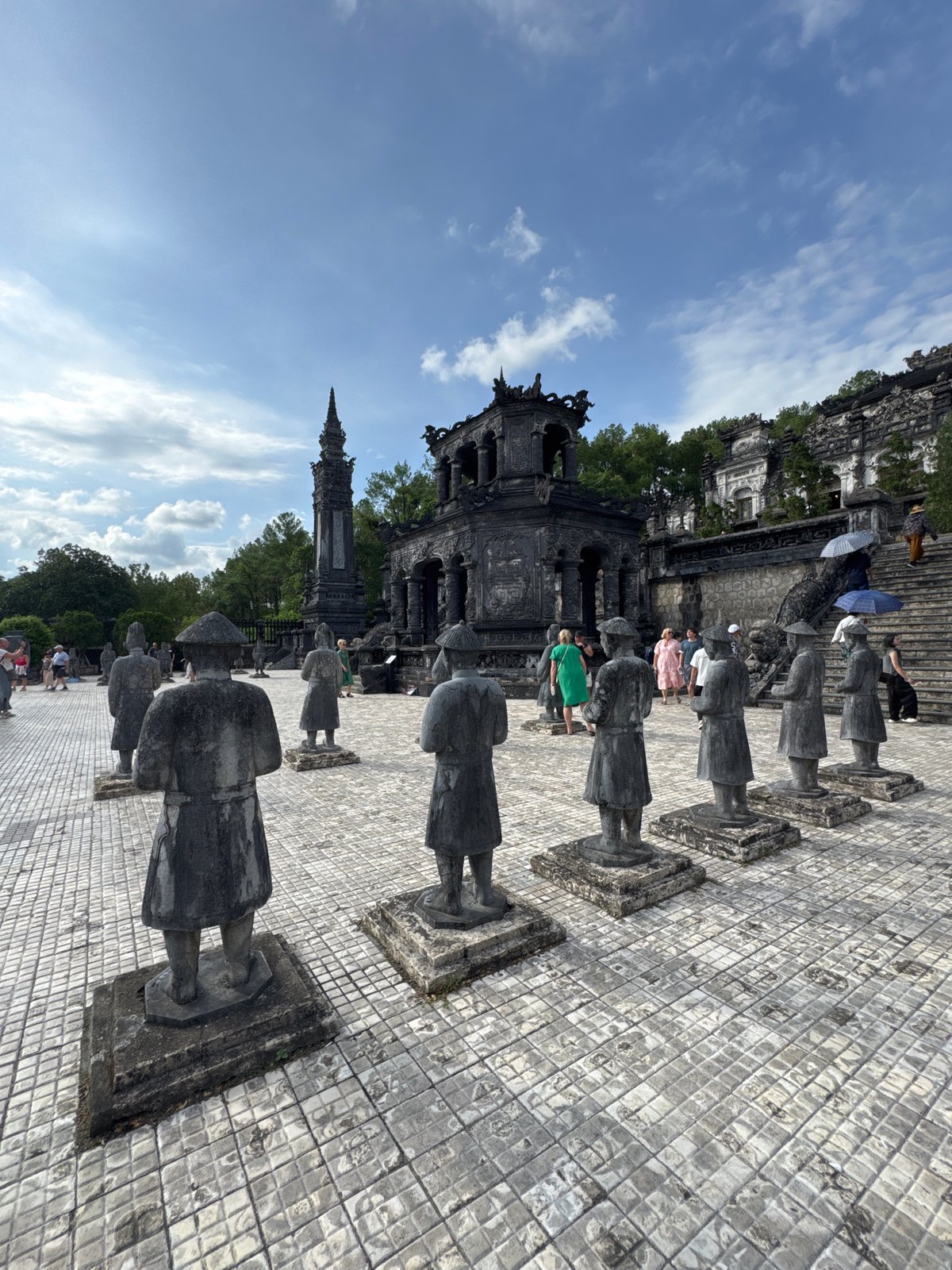 Busy morning at Khai Dinh Tomb, Hue's ornate imperial mausoleum