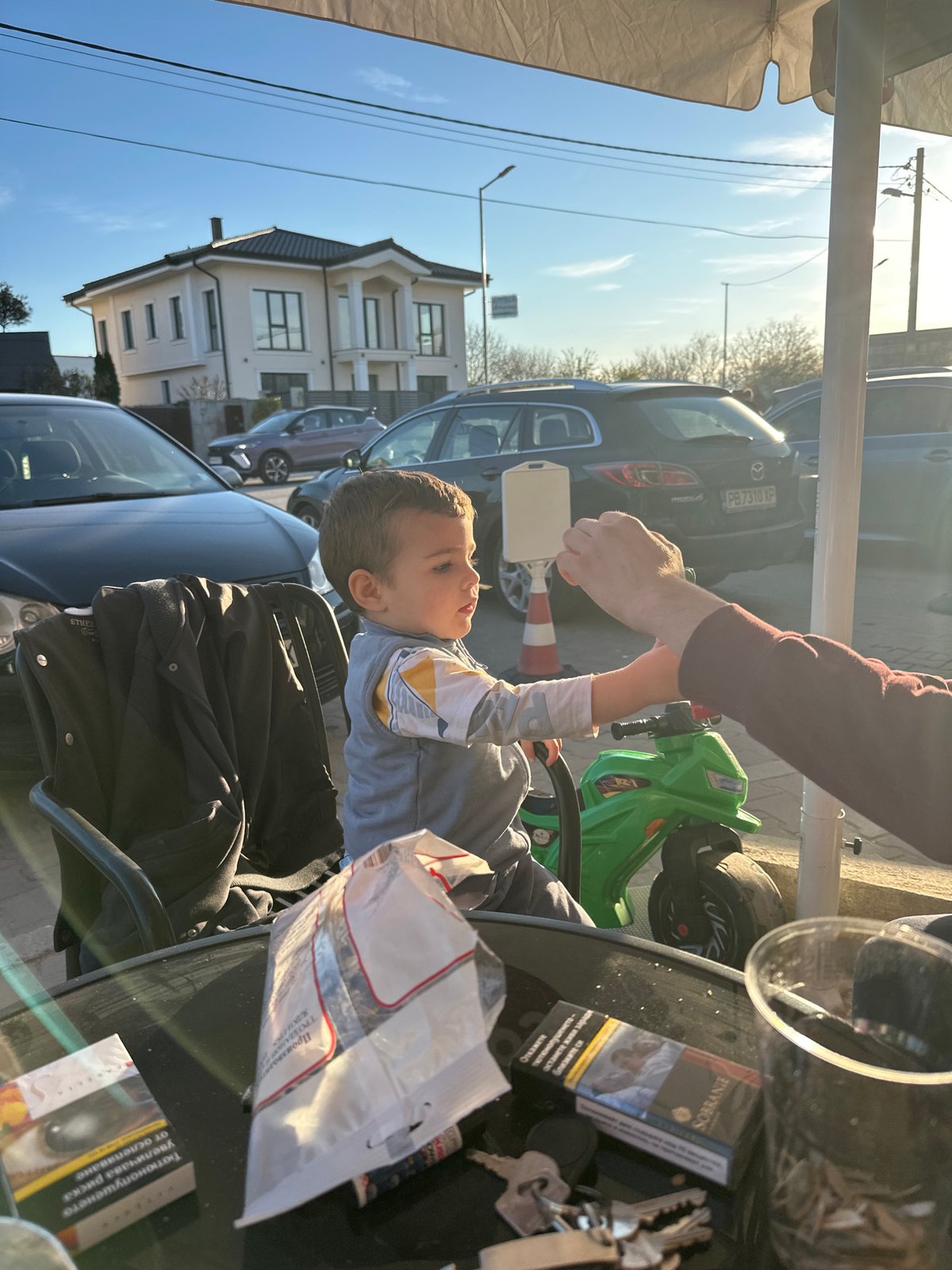 Child enjoys snack time at outdoor locations in Plovdiv
