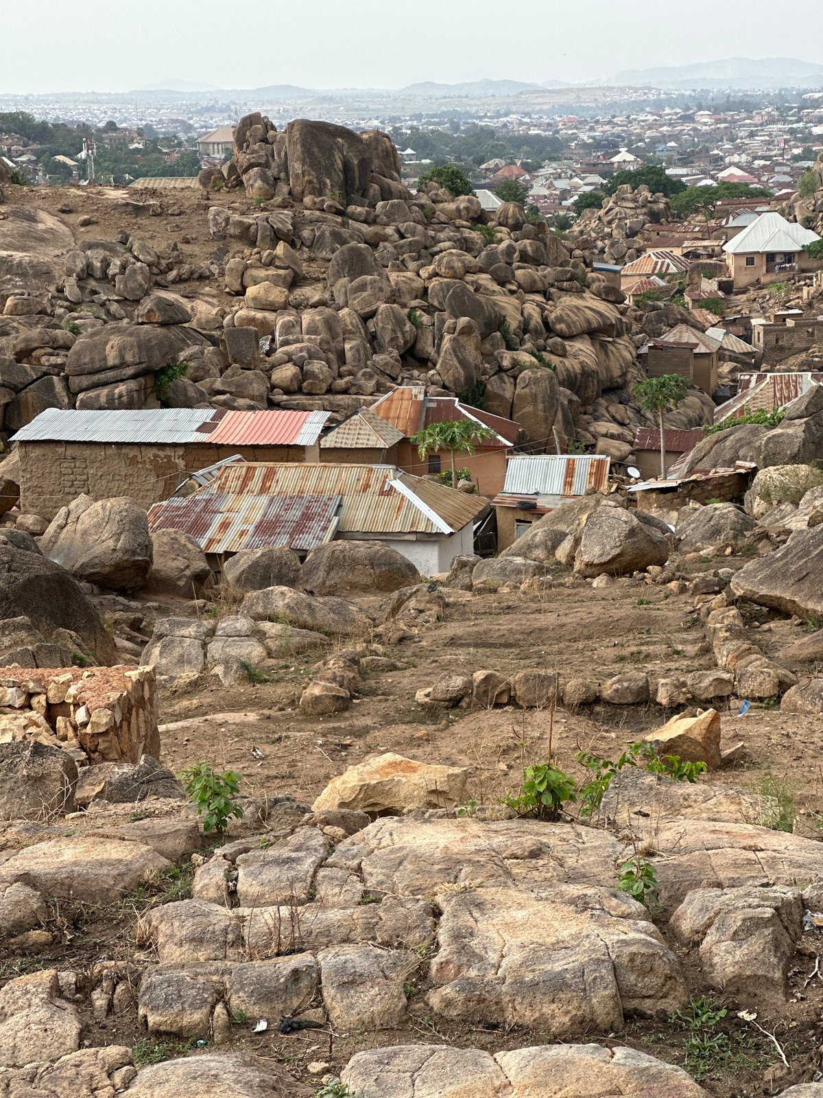 Rocky landscape of Jos, Nigeria documented by observers