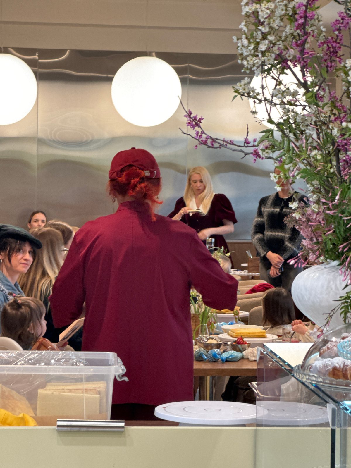 Social gathering held at decorated indoor venue in Khimki