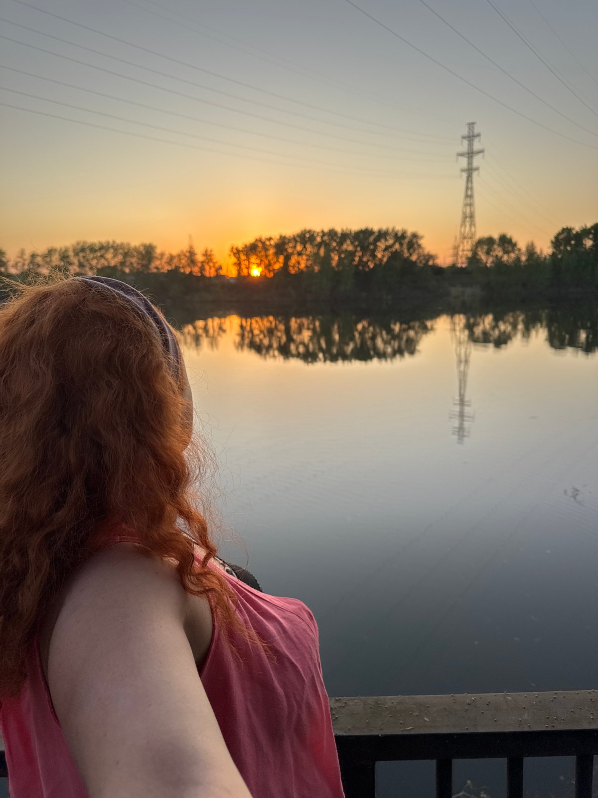 Woman documents sunset nature walk, beaver sighting in Chaikovsky