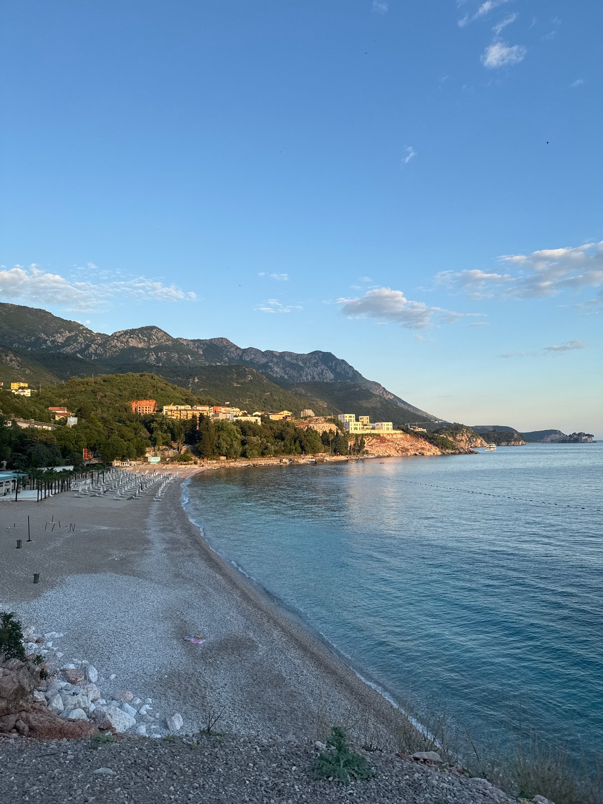 White ship spotted off Montenegro's Kamenovo beach coastline