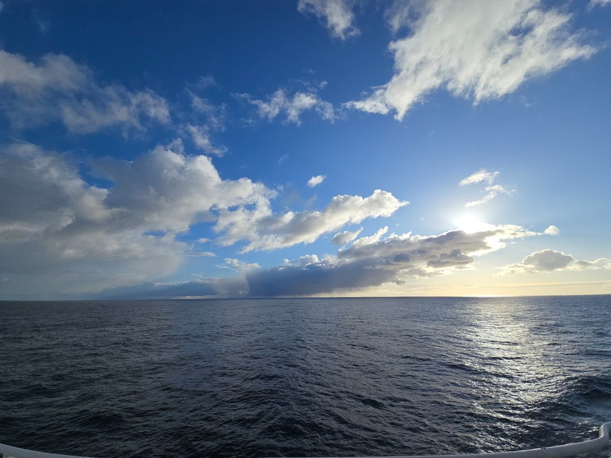 Weather system observed over ocean waters near Norwegian coast