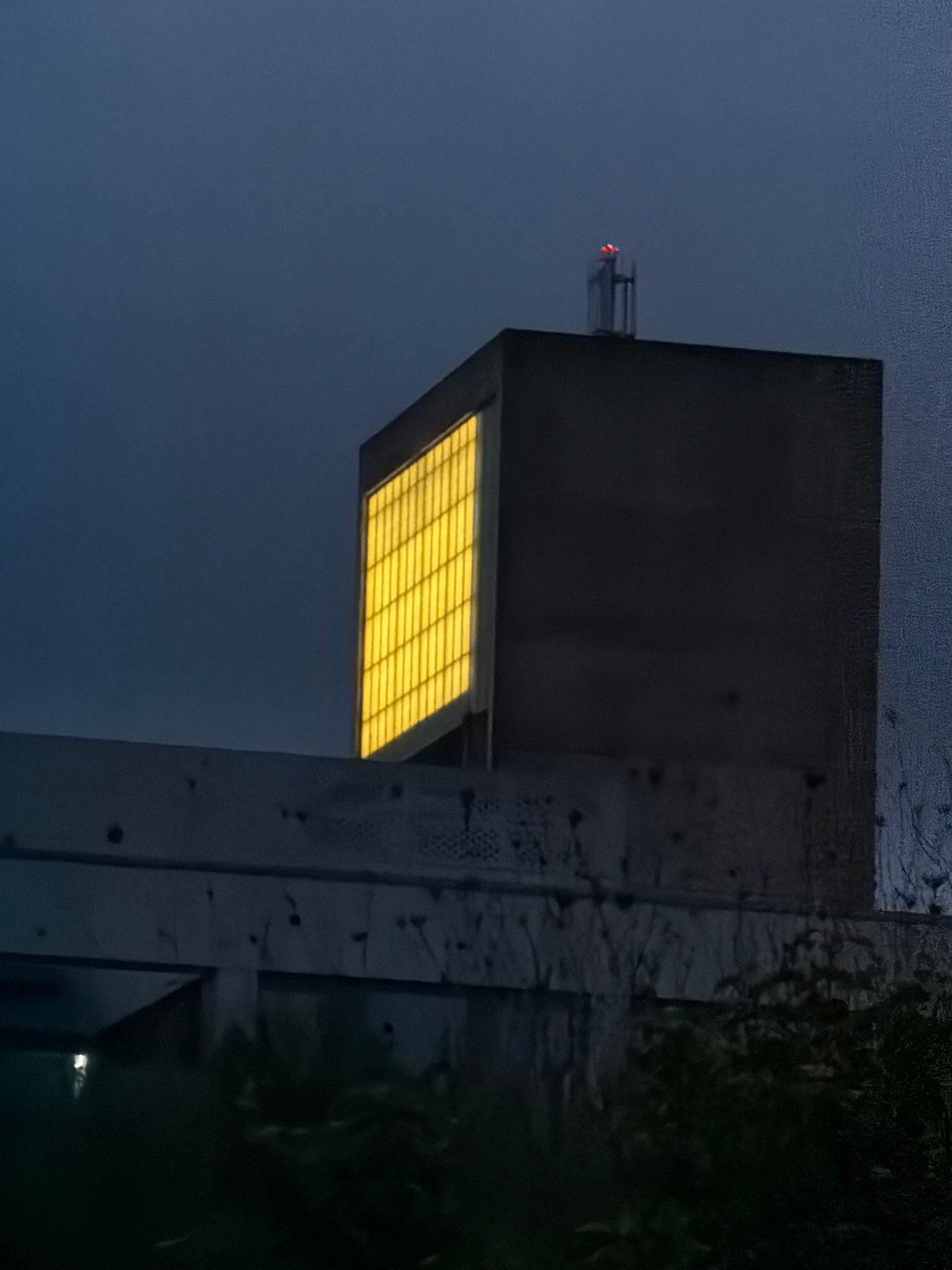 Modern concrete structure observed in Leudelange, Luxembourg