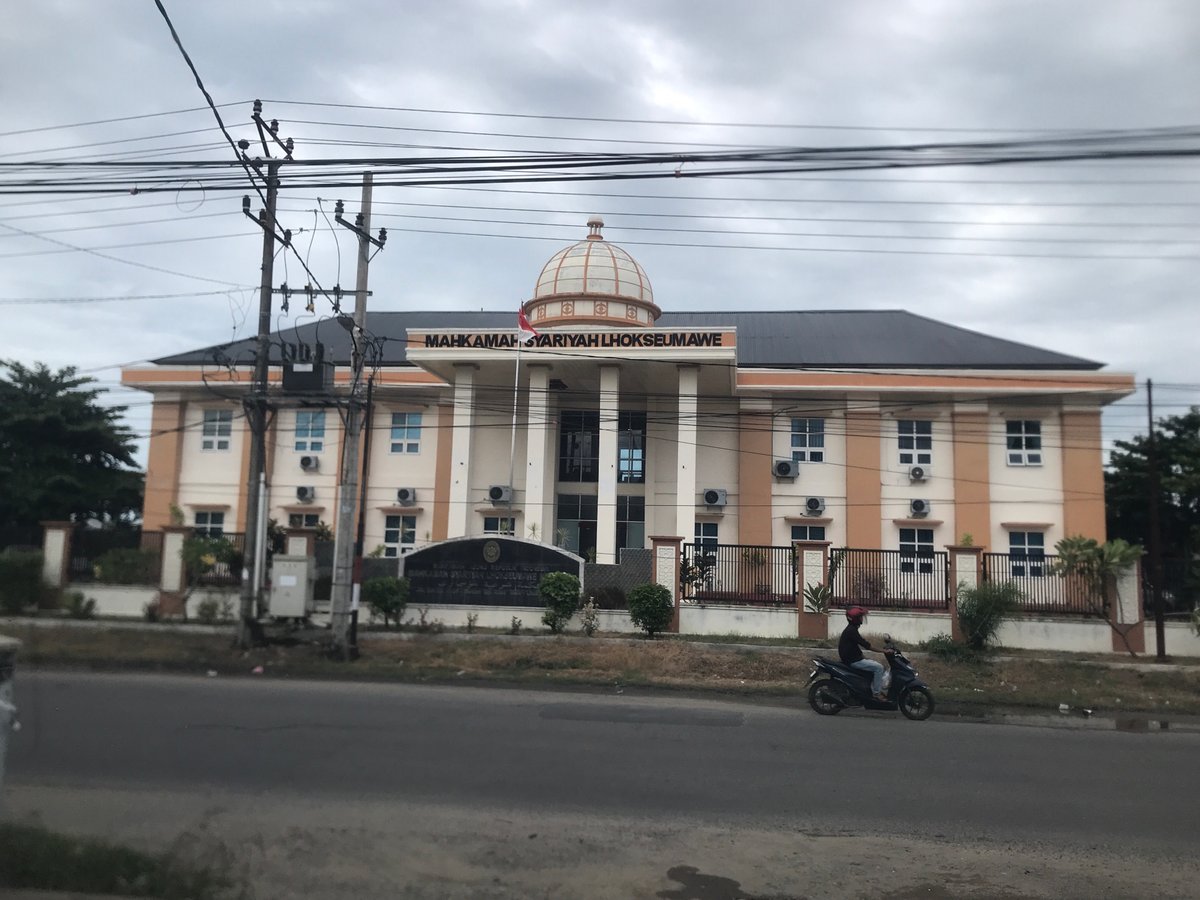 Sharia court building photographed in Lhokseumawe, Indonesia