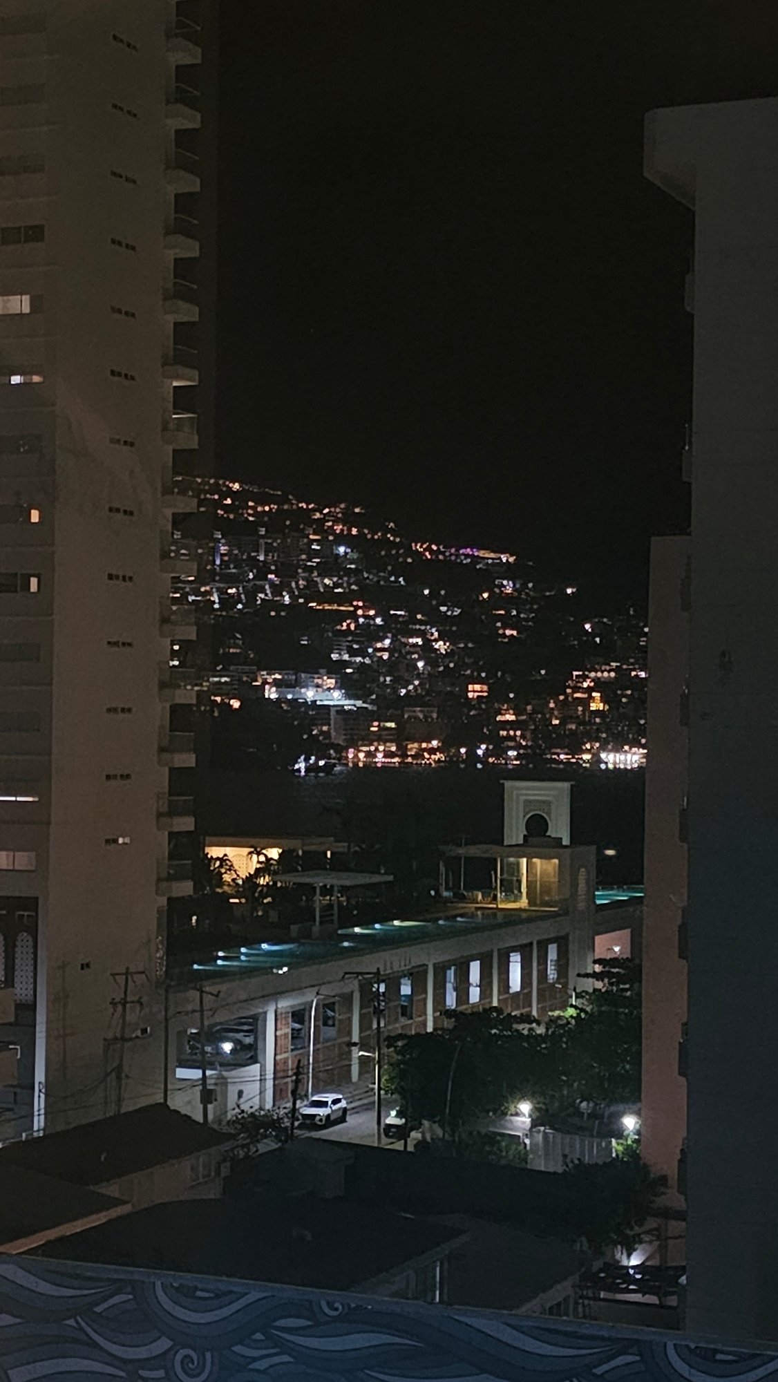 Late night moments captured across Acapulco hotel and cityscape