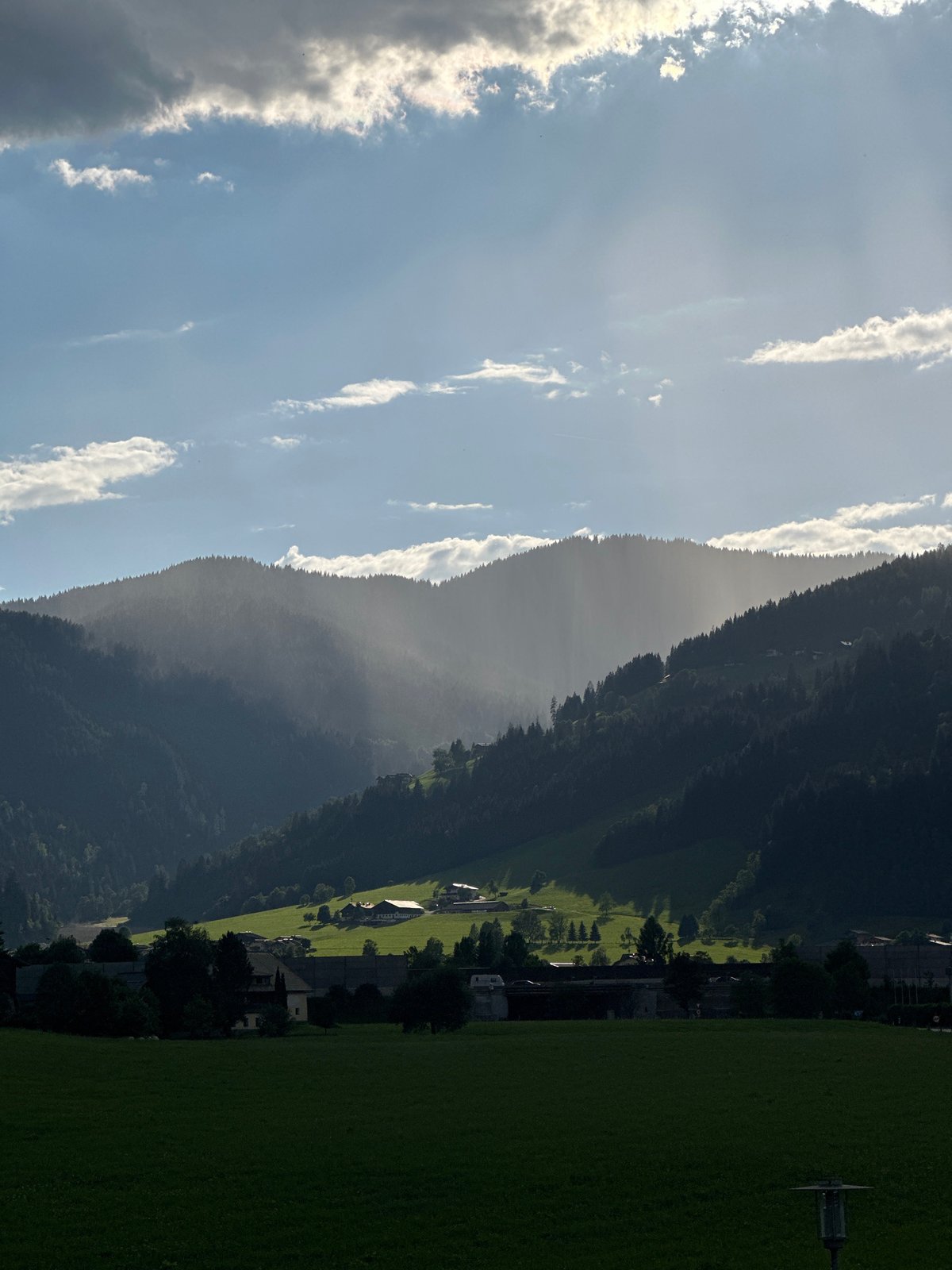 Dramatic alpine afternoon at an Austrian mountain resort
