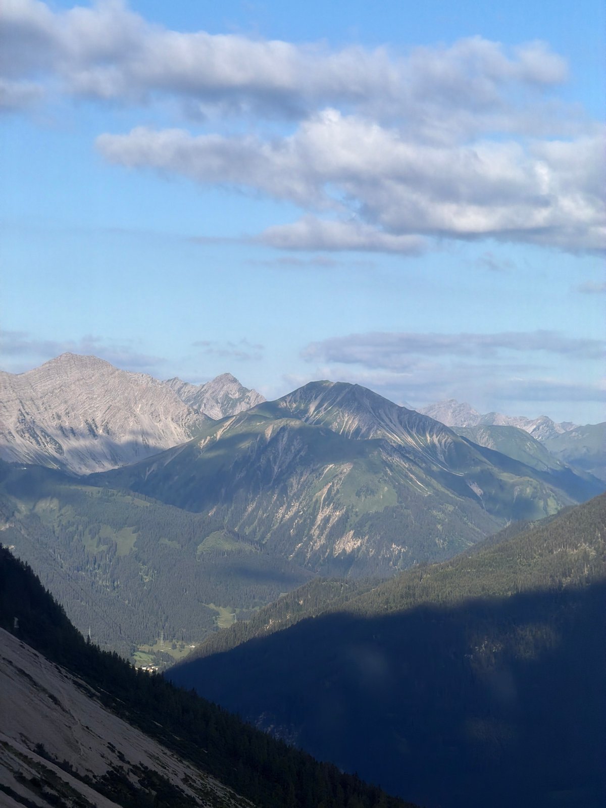 Rocky slopes and forested peaks outside Grainau, Bavaria