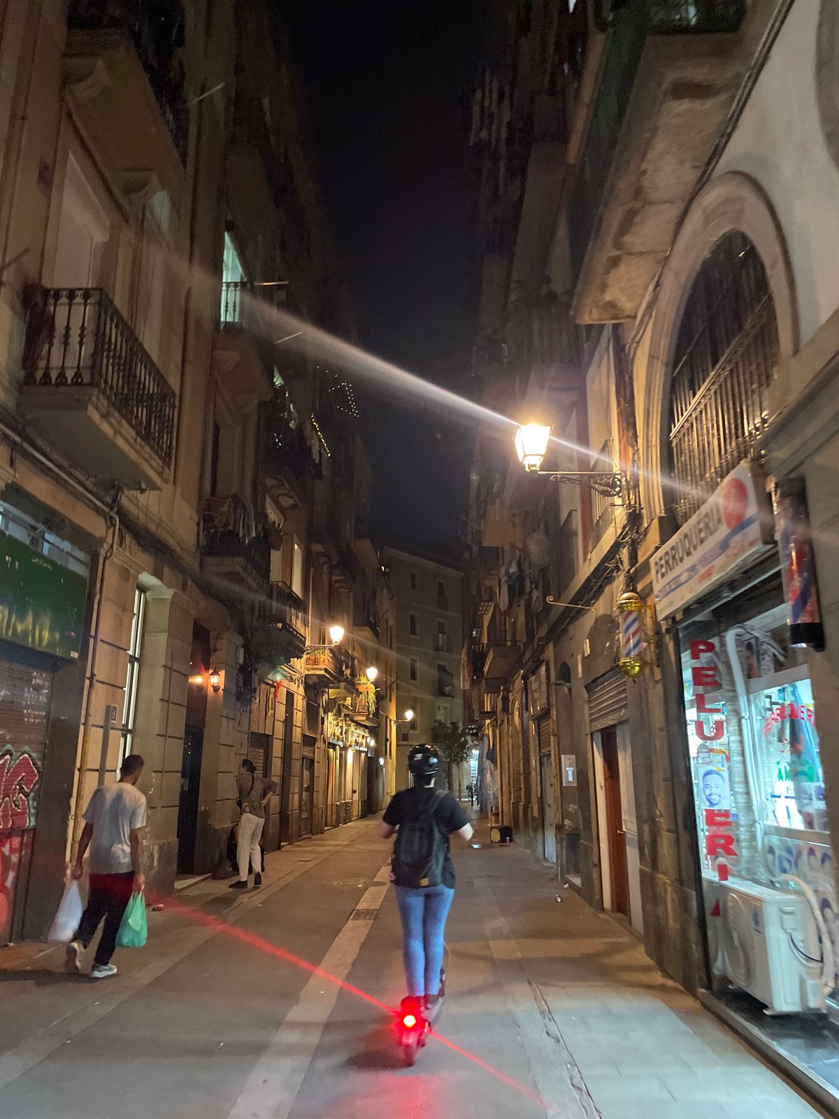 Saturday night roaming through Barcelona's old city streets