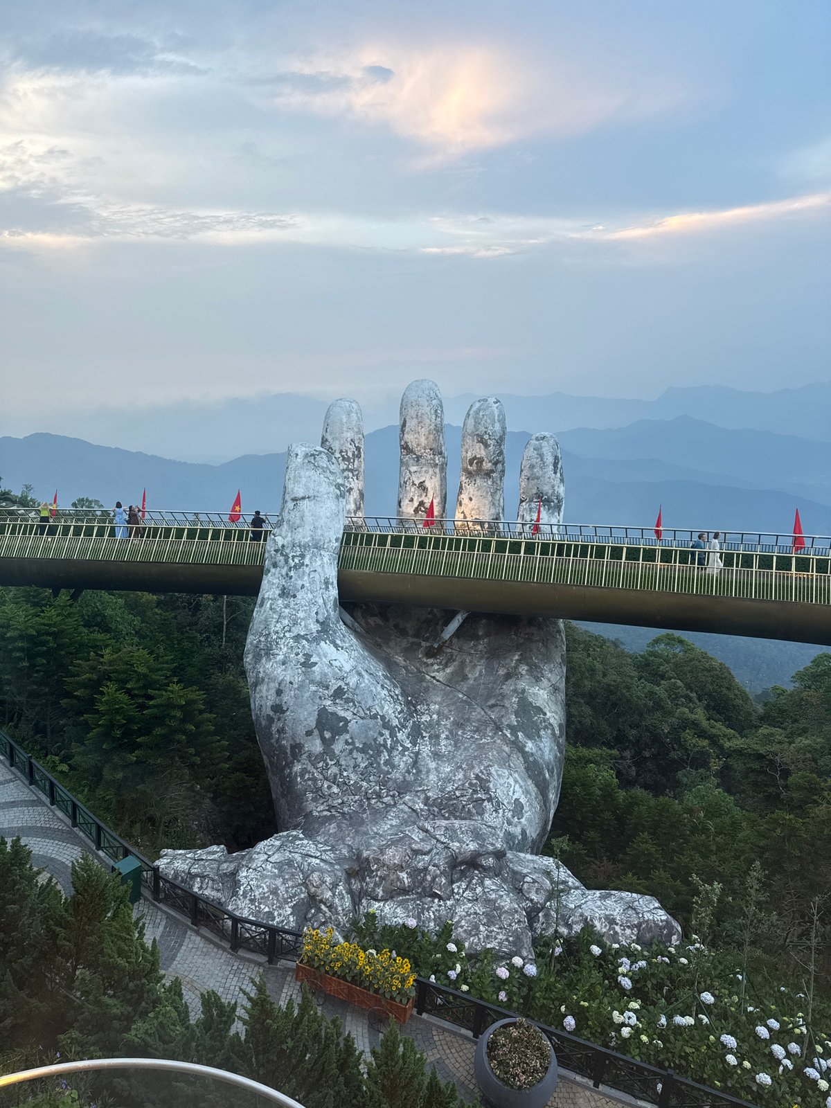 Tourists document iconic Golden Bridge at Ba Na Hills