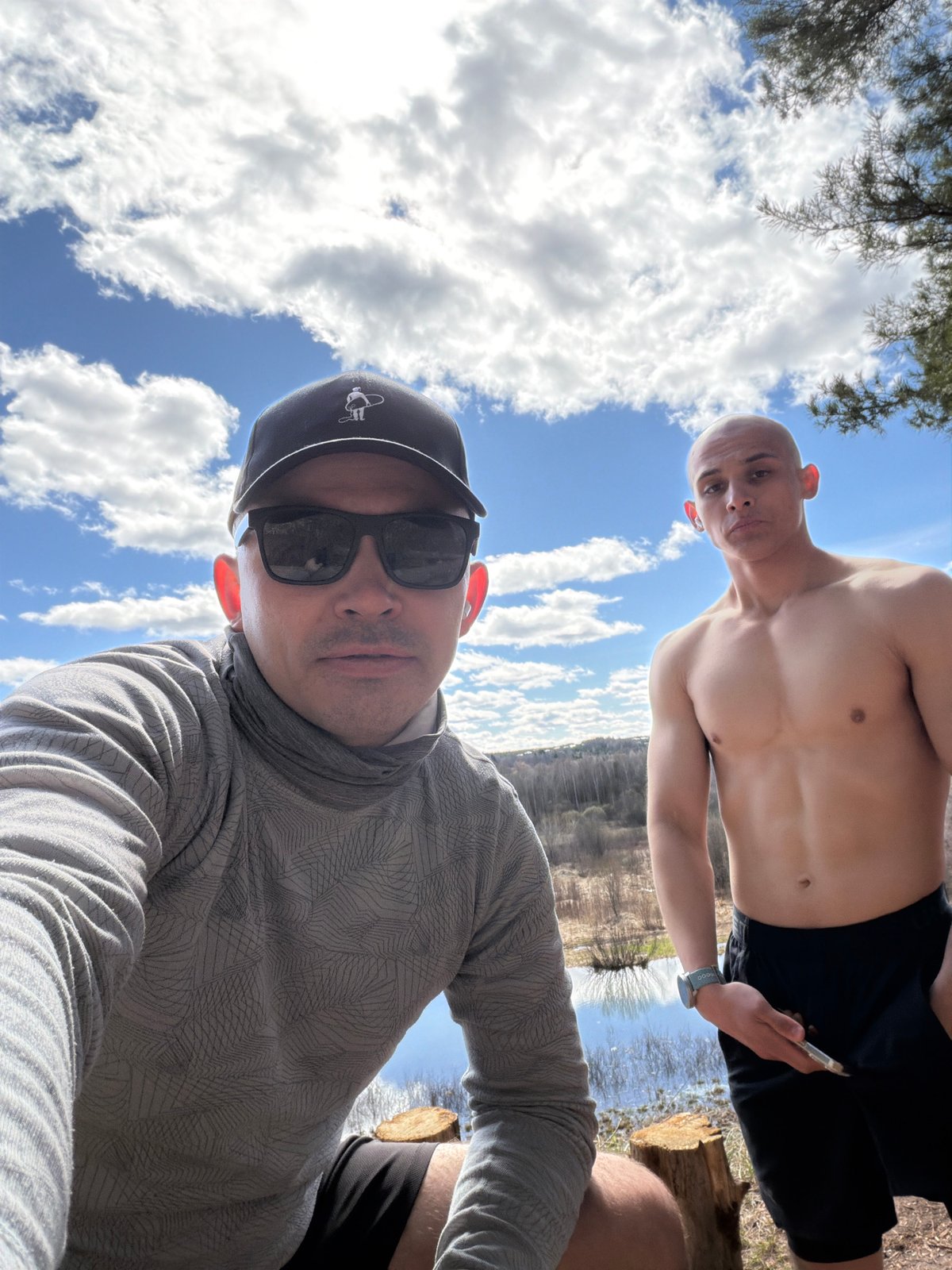 Two men photographed in Izhevsk, Russia