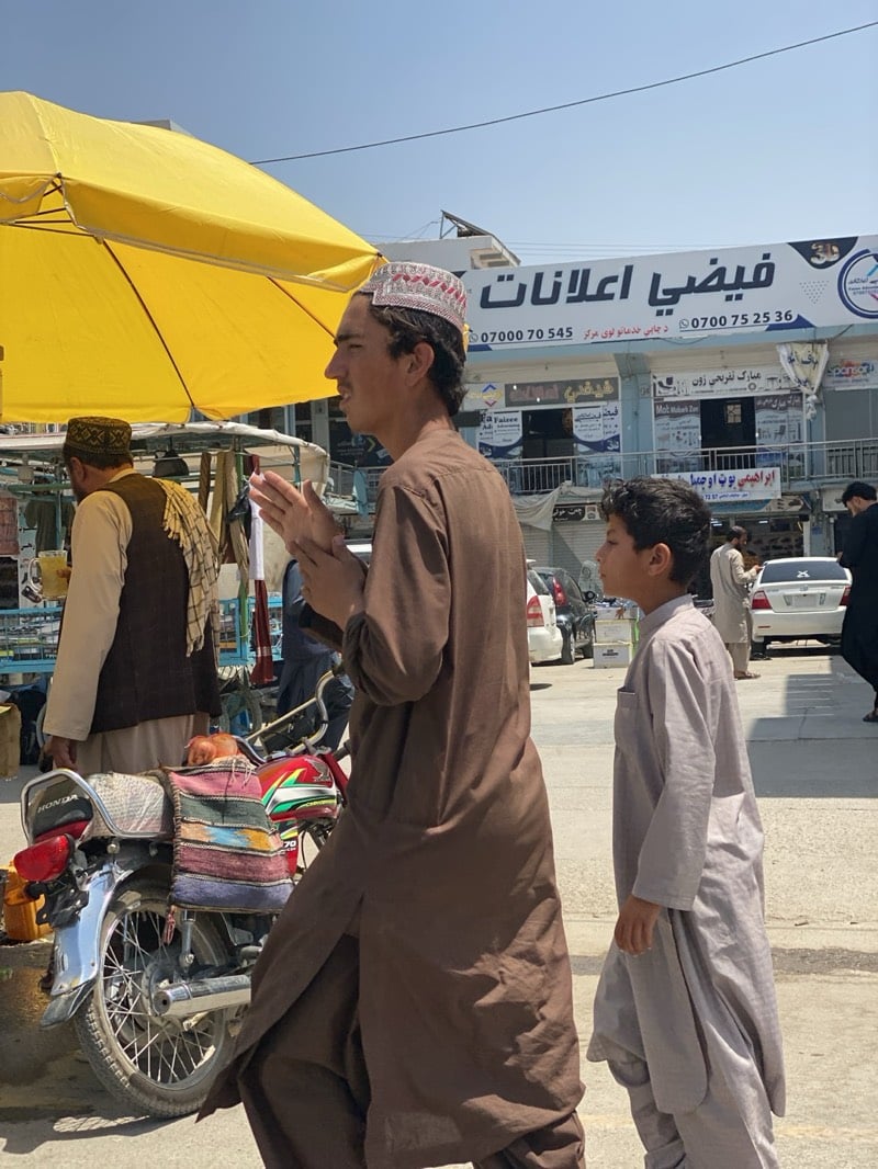 Morning street life observed in Kandahar, Afghanistan