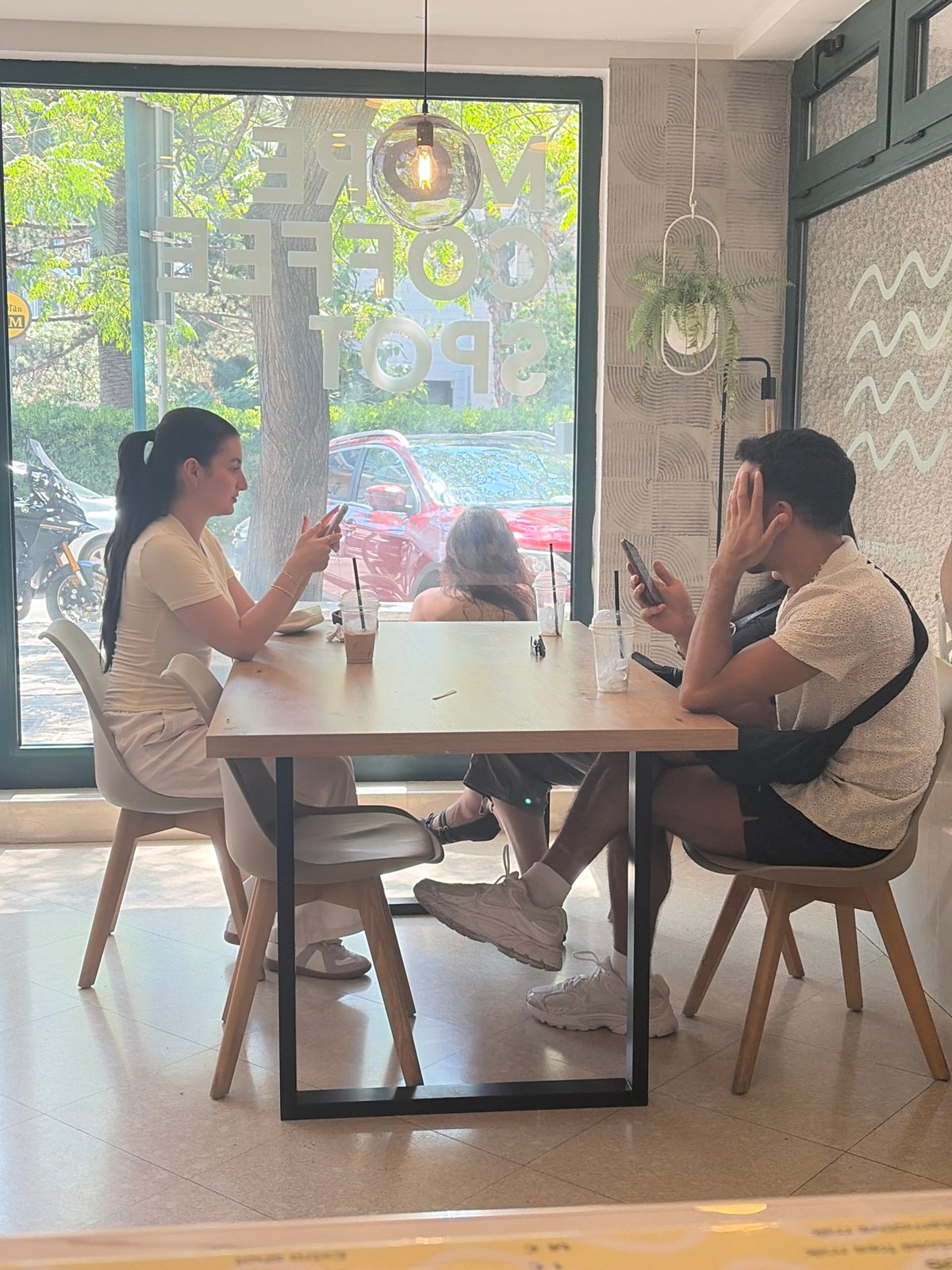 Morning café scene in Budva, Montenegro