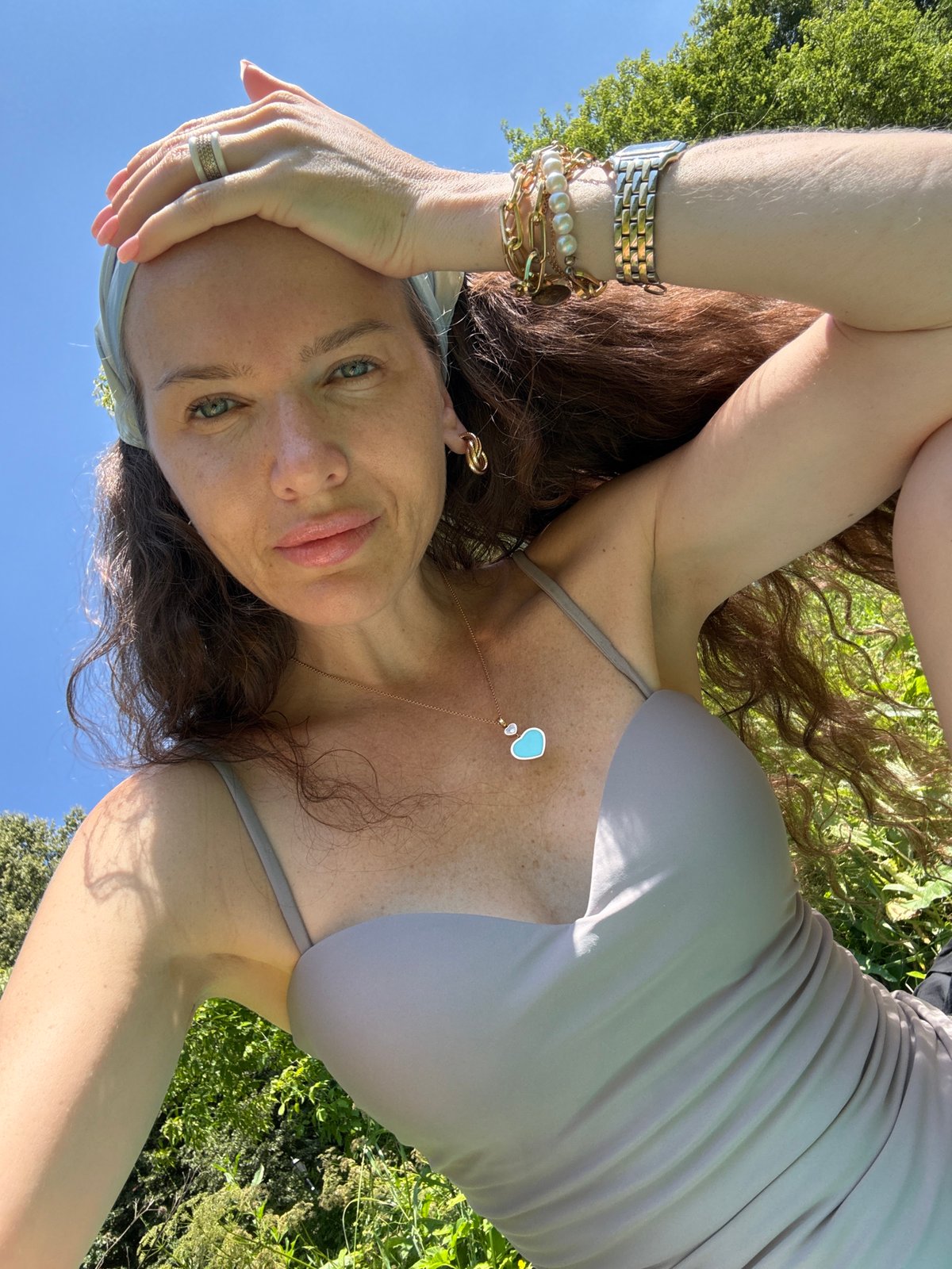 Lazy summer afternoon at a Moscow green space