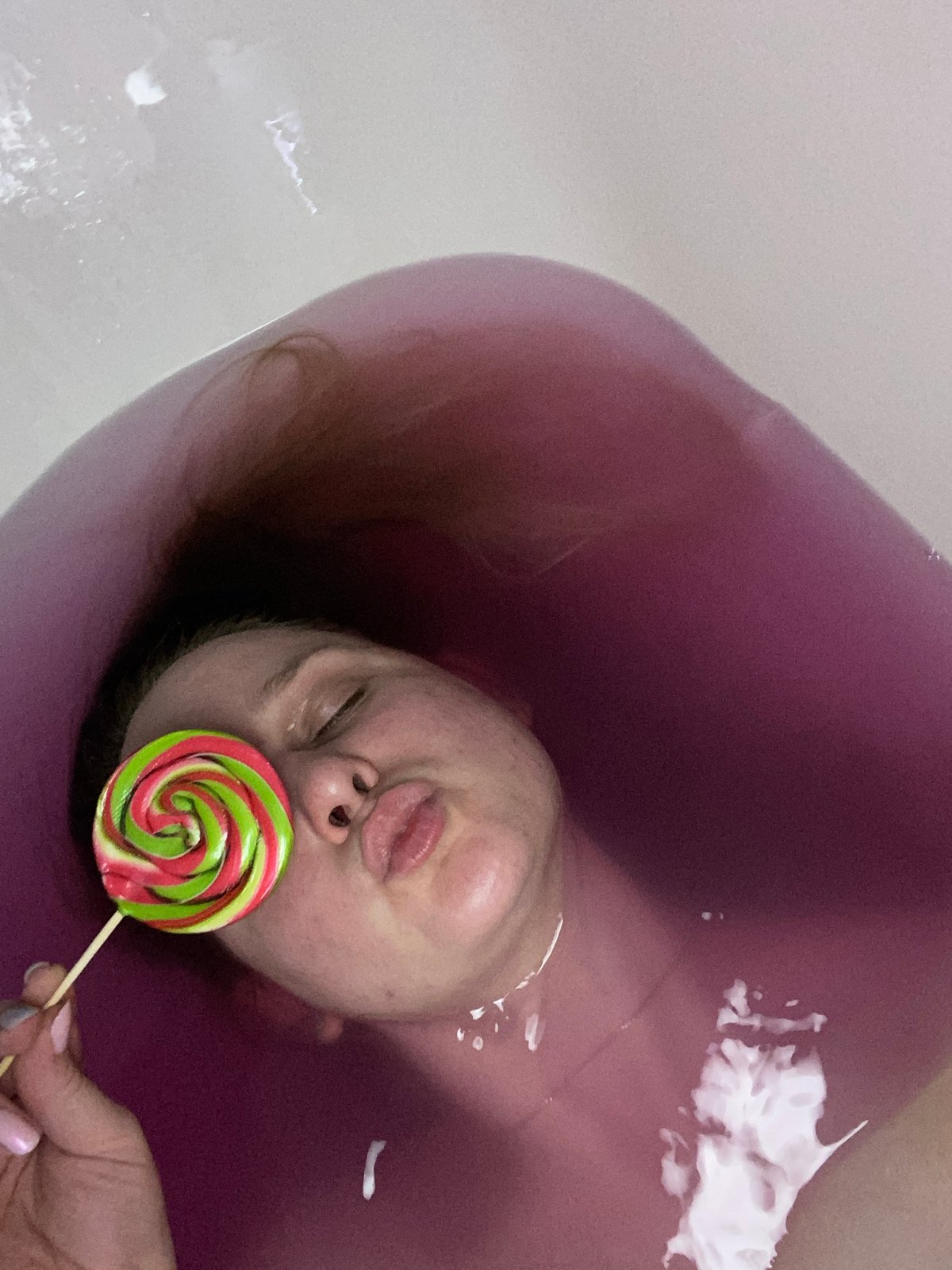 Colorful bath bomb ritual in Chaikovsky, Russia