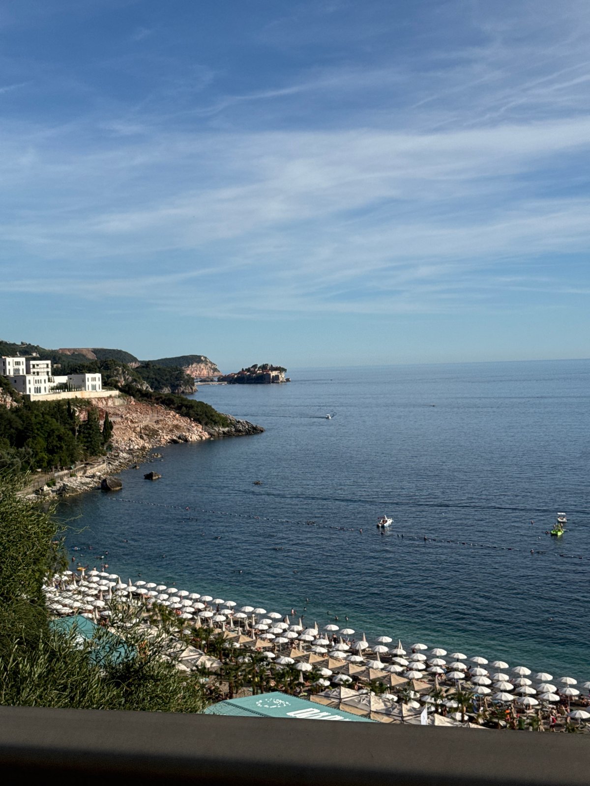 Beach lounging session at Kamenovo coastline, Montenegro