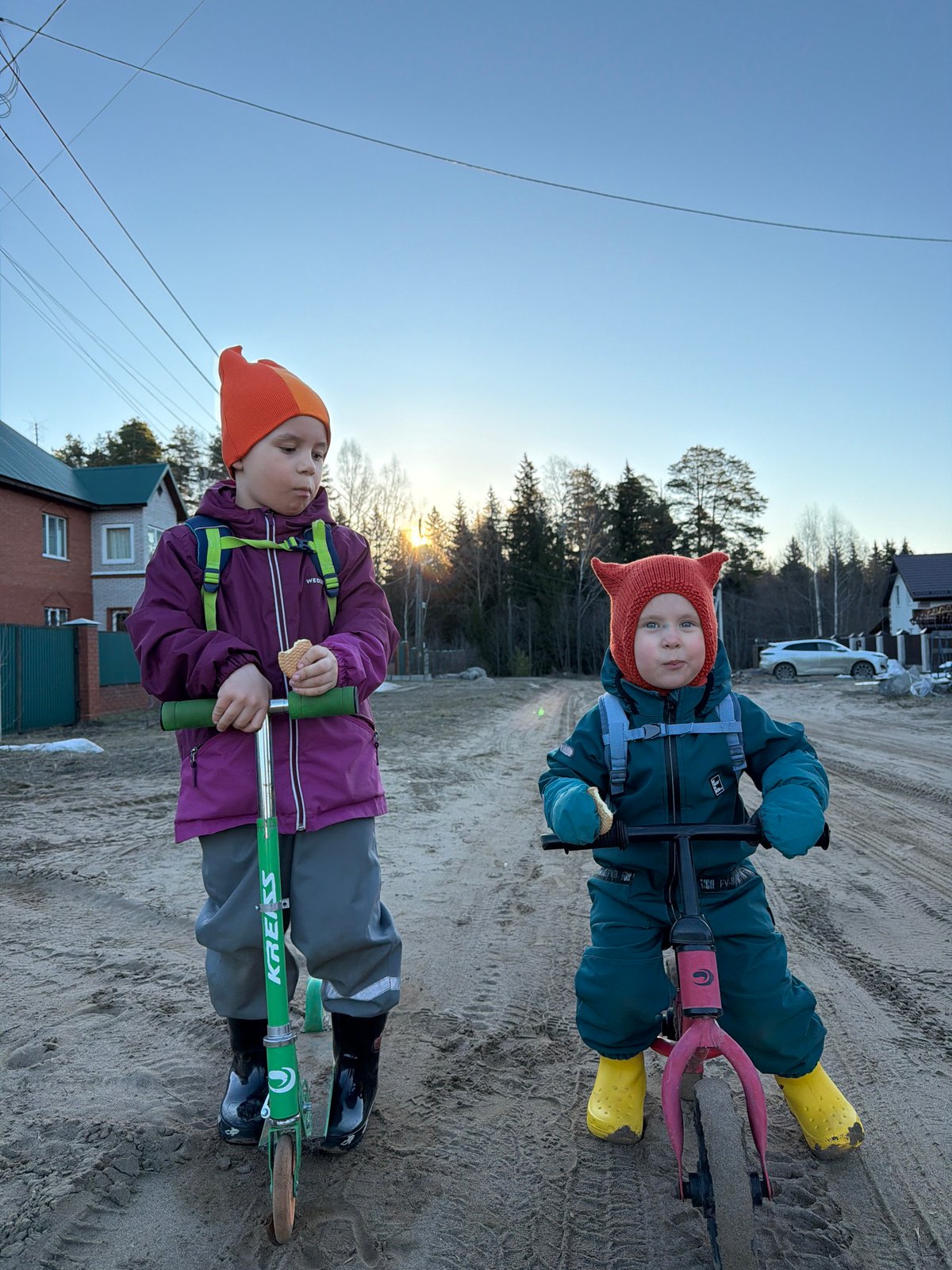 Family outing captured in multiple photos in Chaikovsky, Russia