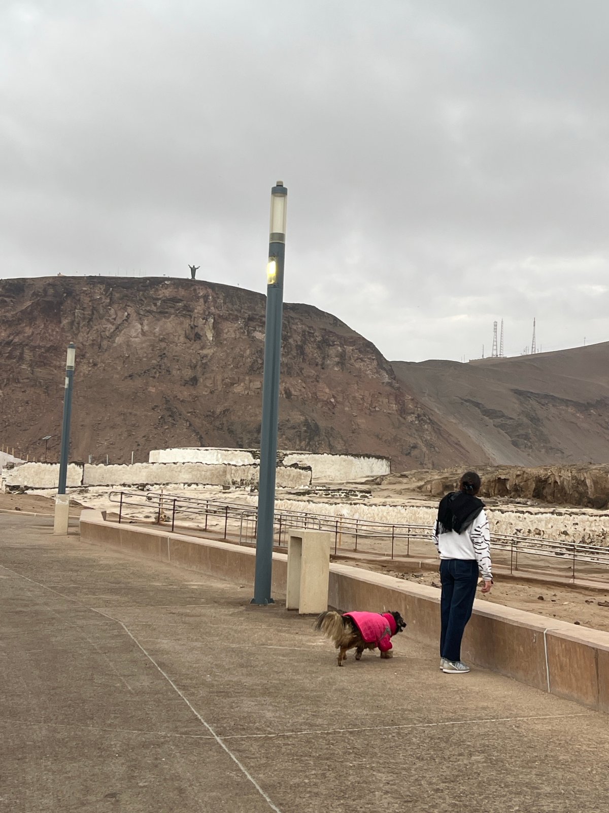 Evening scenes around Arica's Morro and harbor