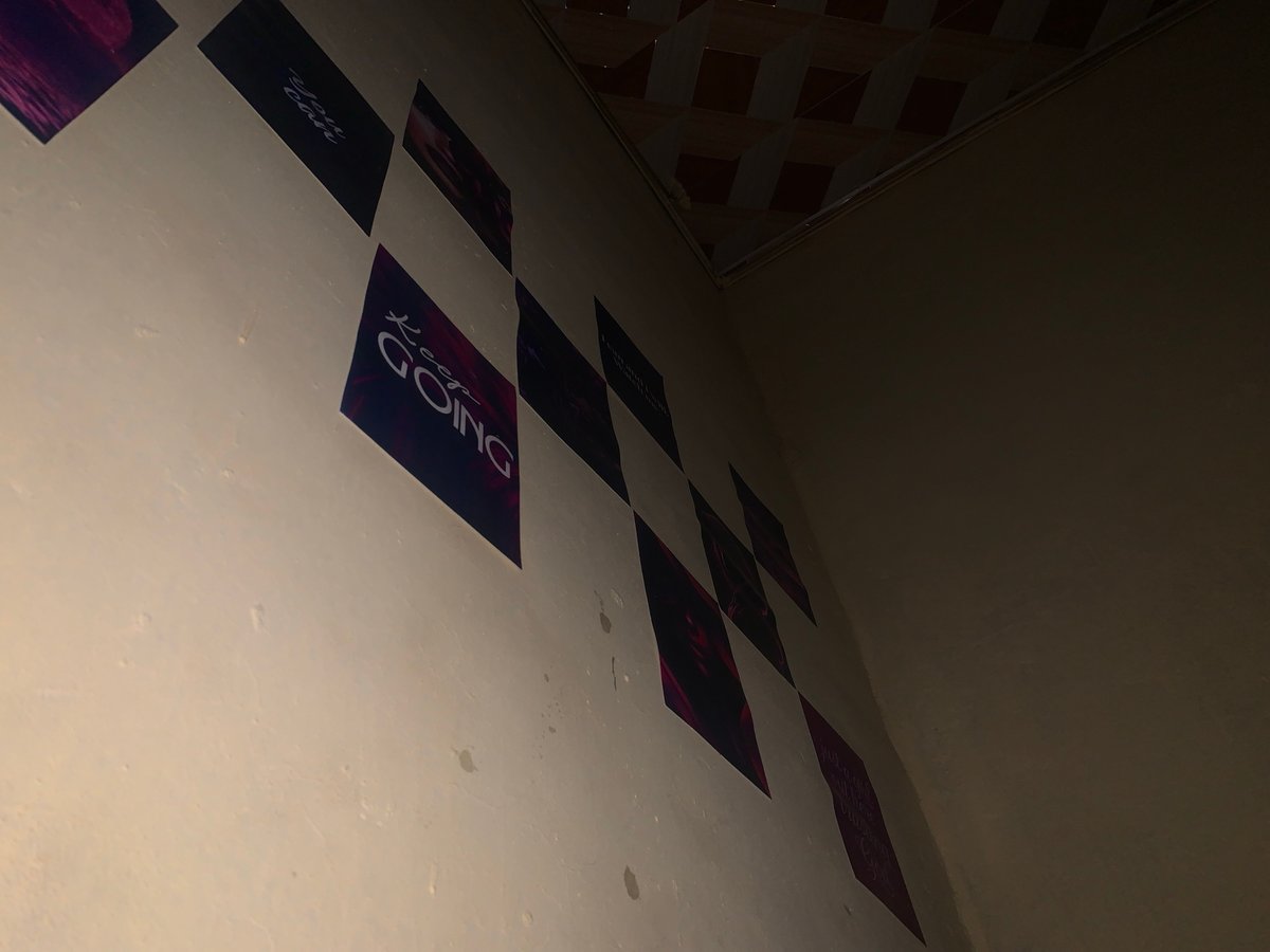 Motivational posters displaying inspirational messages observed on Keffi room wall