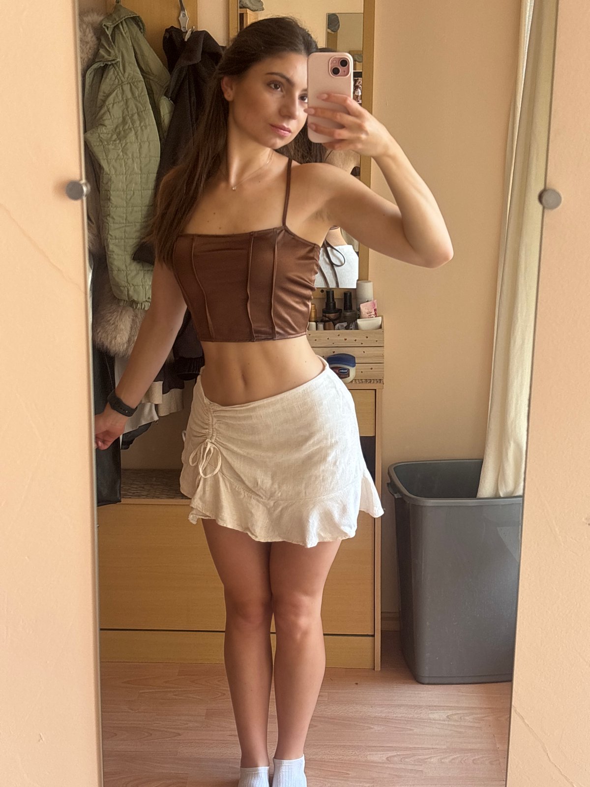Getting ready at home in Varna, two outfits, one morning