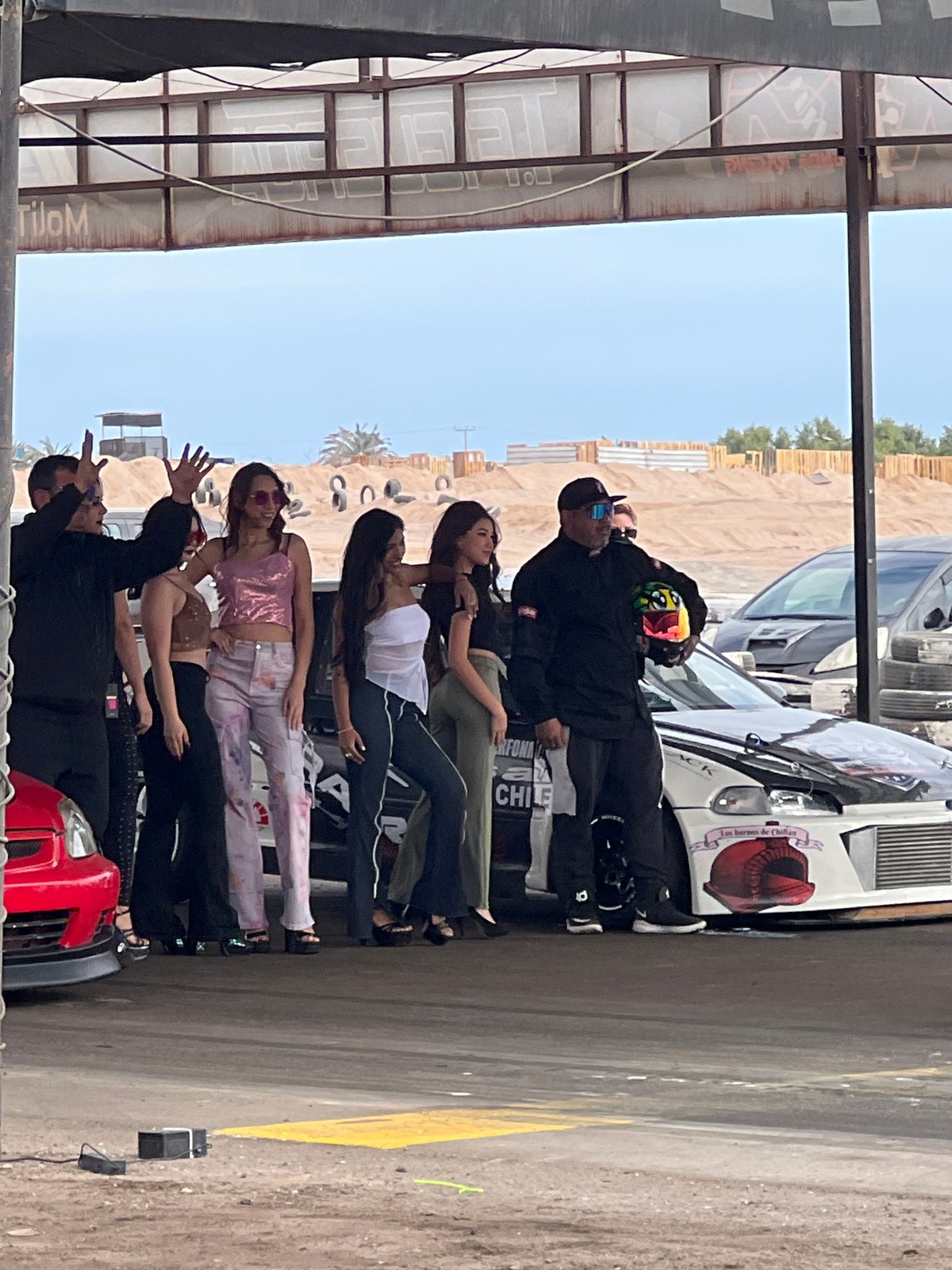 Drag racing event at Arica's local track, June 2026