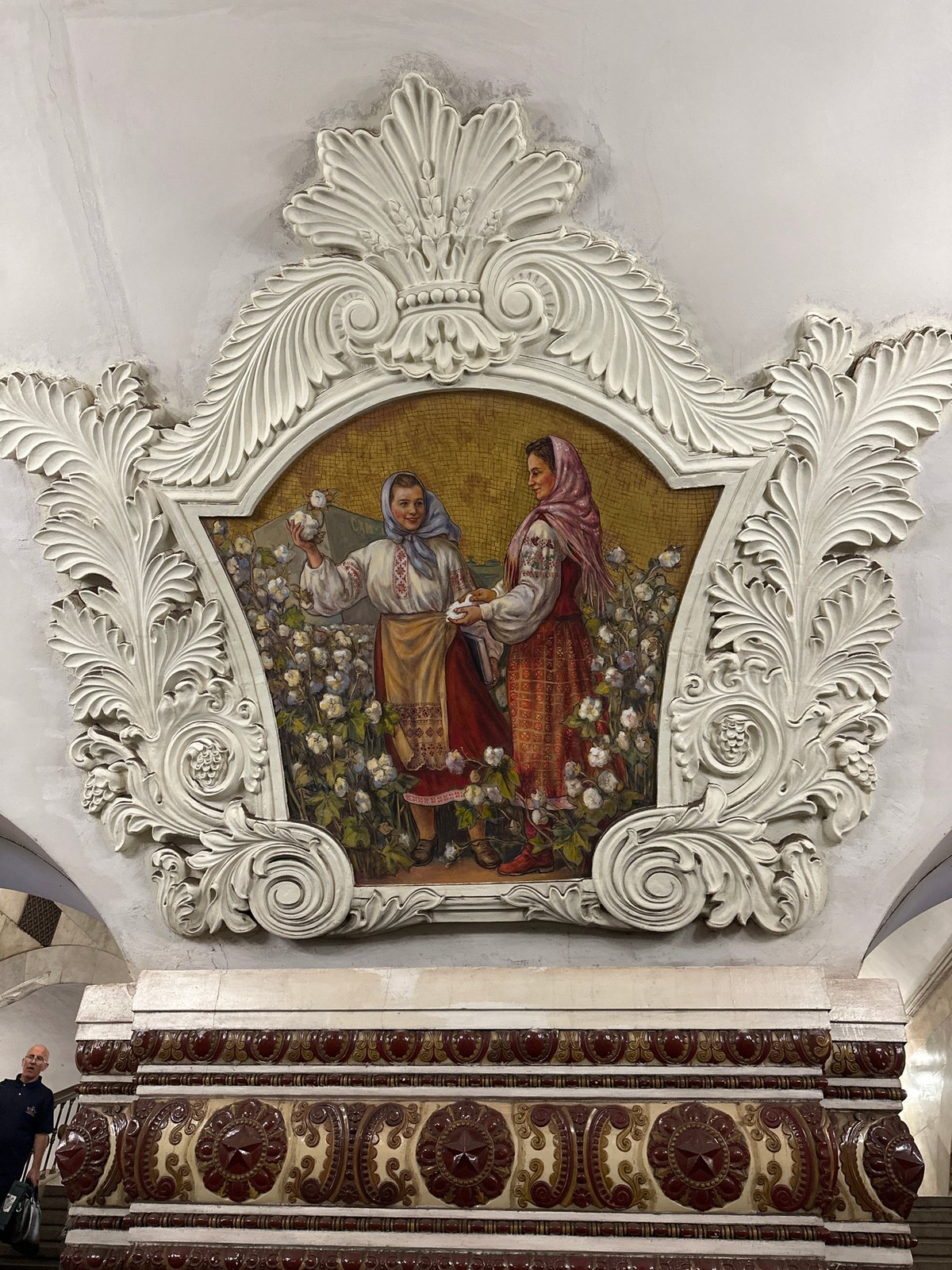 Soviet mosaics and murals inside Moscow's historic metro stations