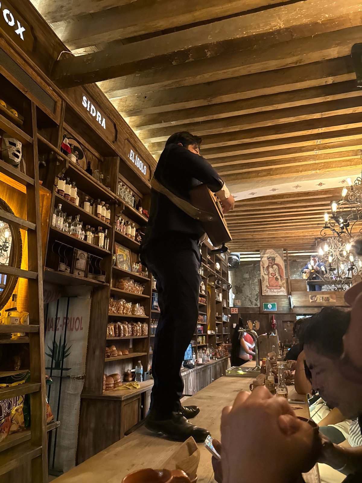 Bar interior documented in Puebla, Mexico