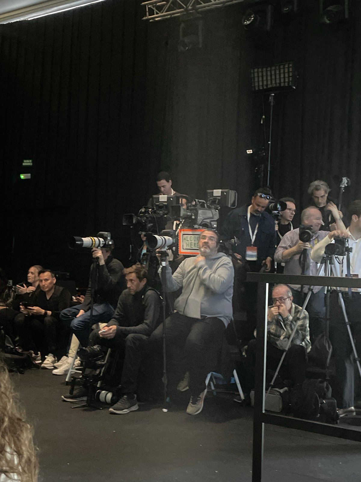 Media crews gather for fashion event in Barcelona