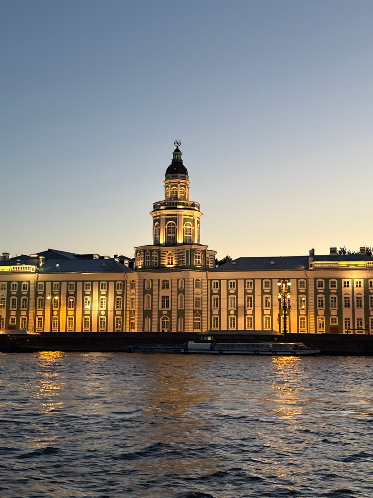 Evening boat party on the Neva during St. Petersburg's white nights