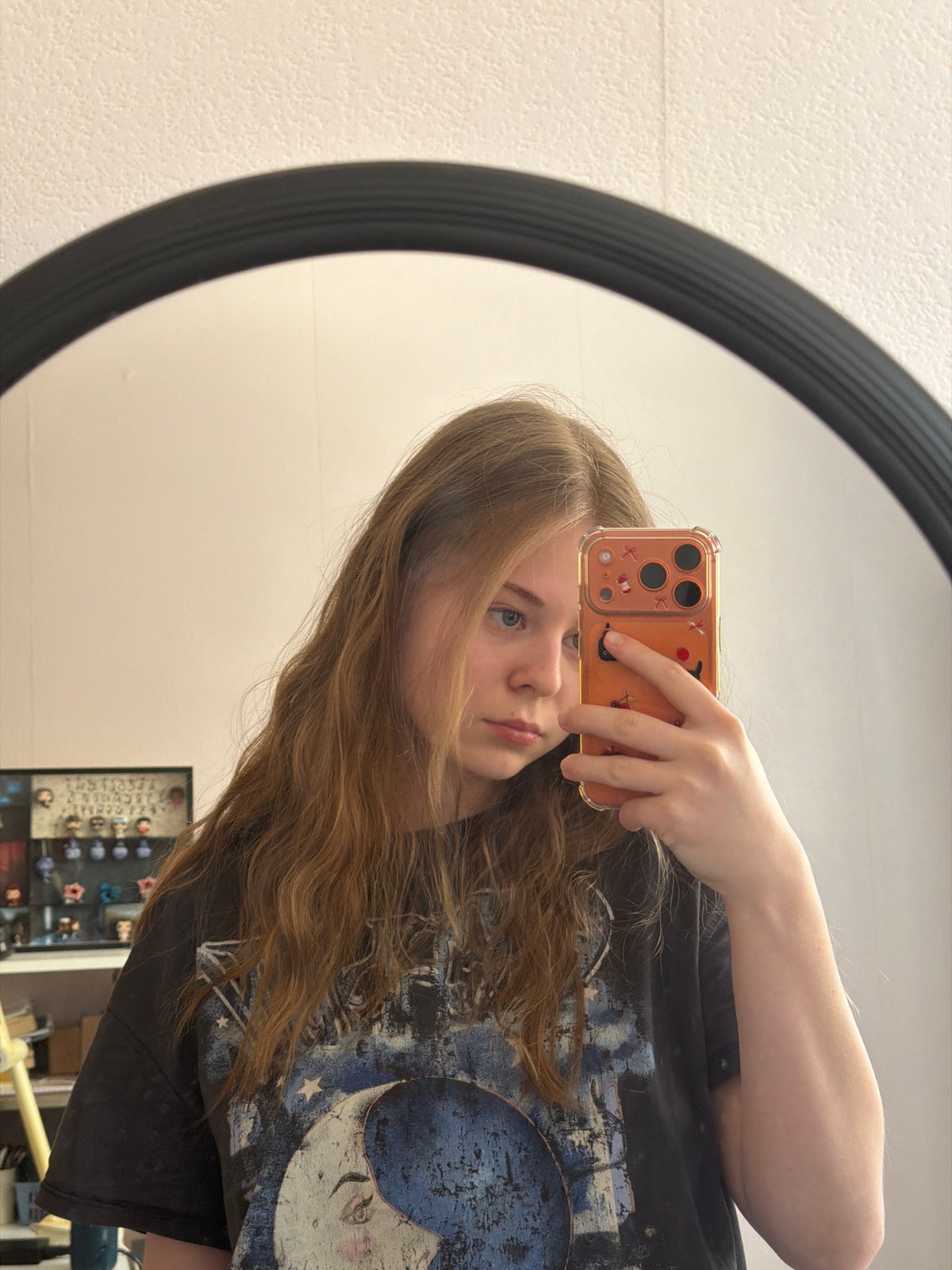 Morning selfie session captured in Perm apartment