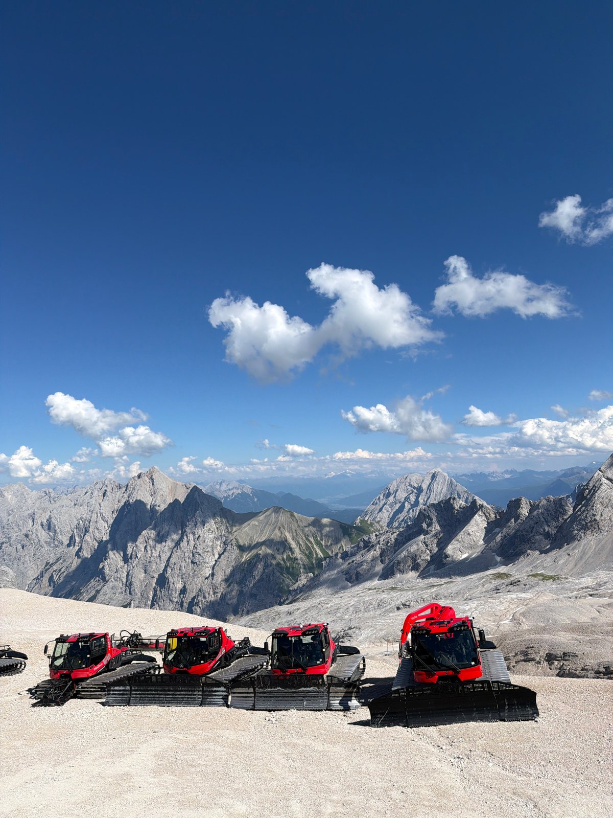Clear summer day at the Zugspitze summit