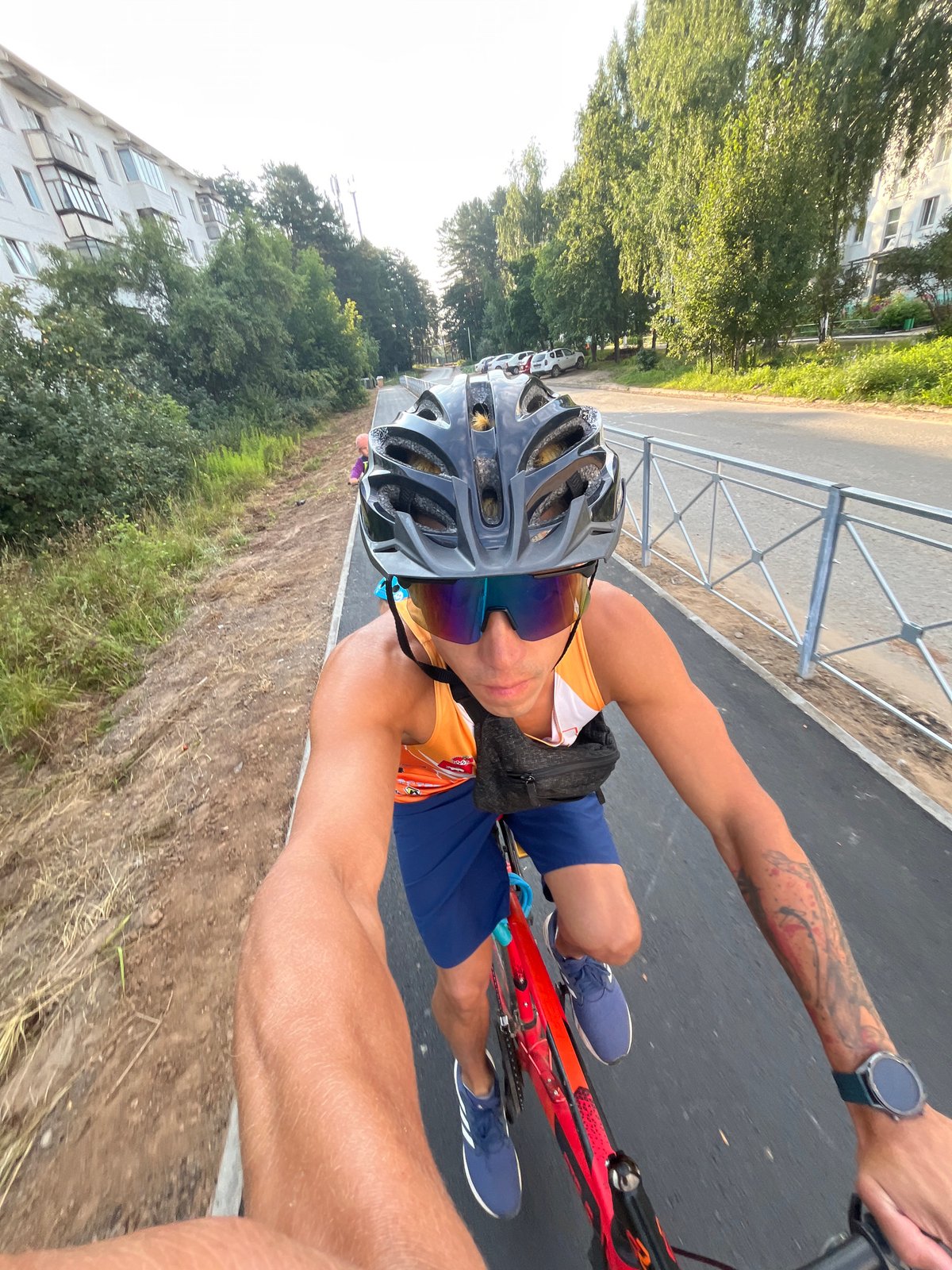 Cycling through Chaikovsky on a summer morning