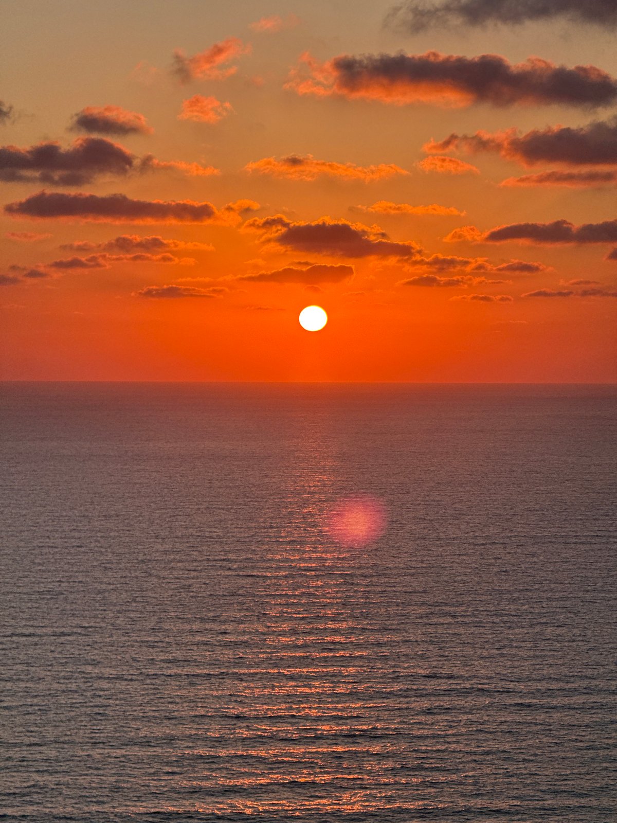 Mediterranean sunset from the Netanya waterfront, two angles