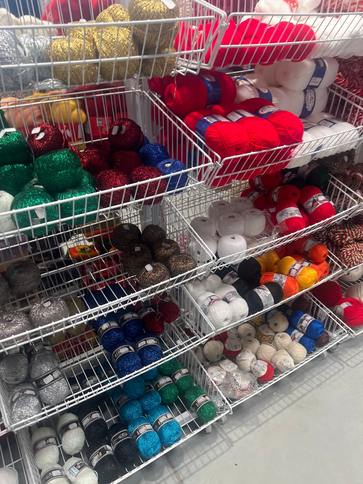 Person documents craft store warehouse visit in Burgas, Bulgaria