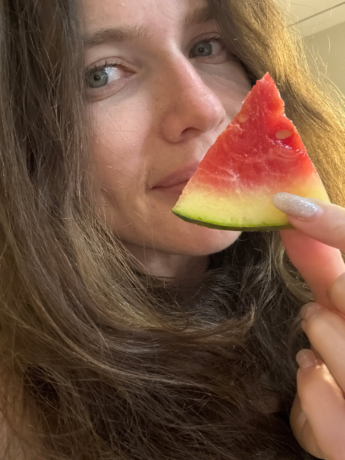 Watermelon close-up on a summer day in Khimki